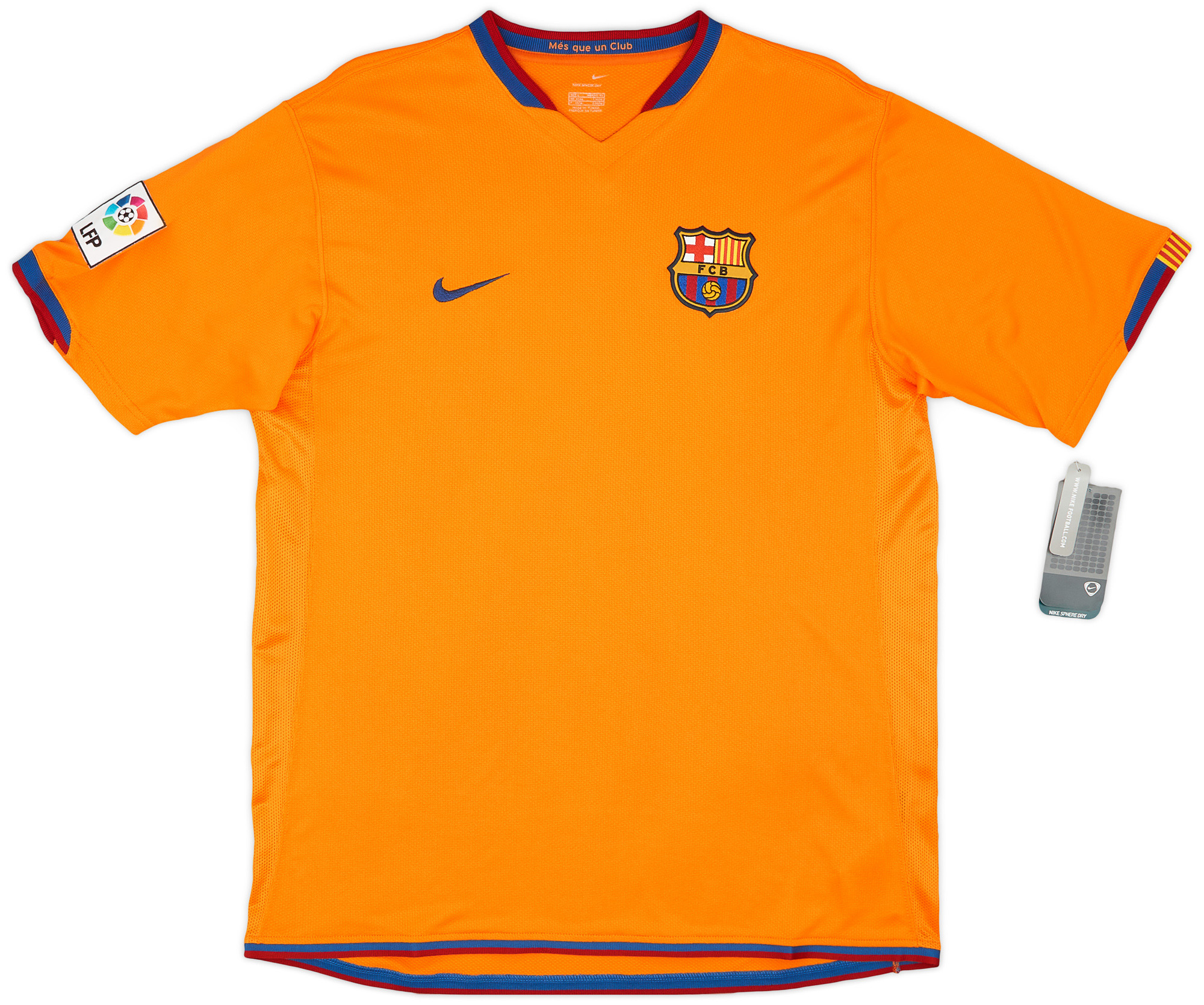 【BARCELONA】サッカー　バルサー　00's USA製　レア　起毛 BARCELONA 2006 2008 TRAINING FOOTBALL SHIRT SOCCER JERSEY