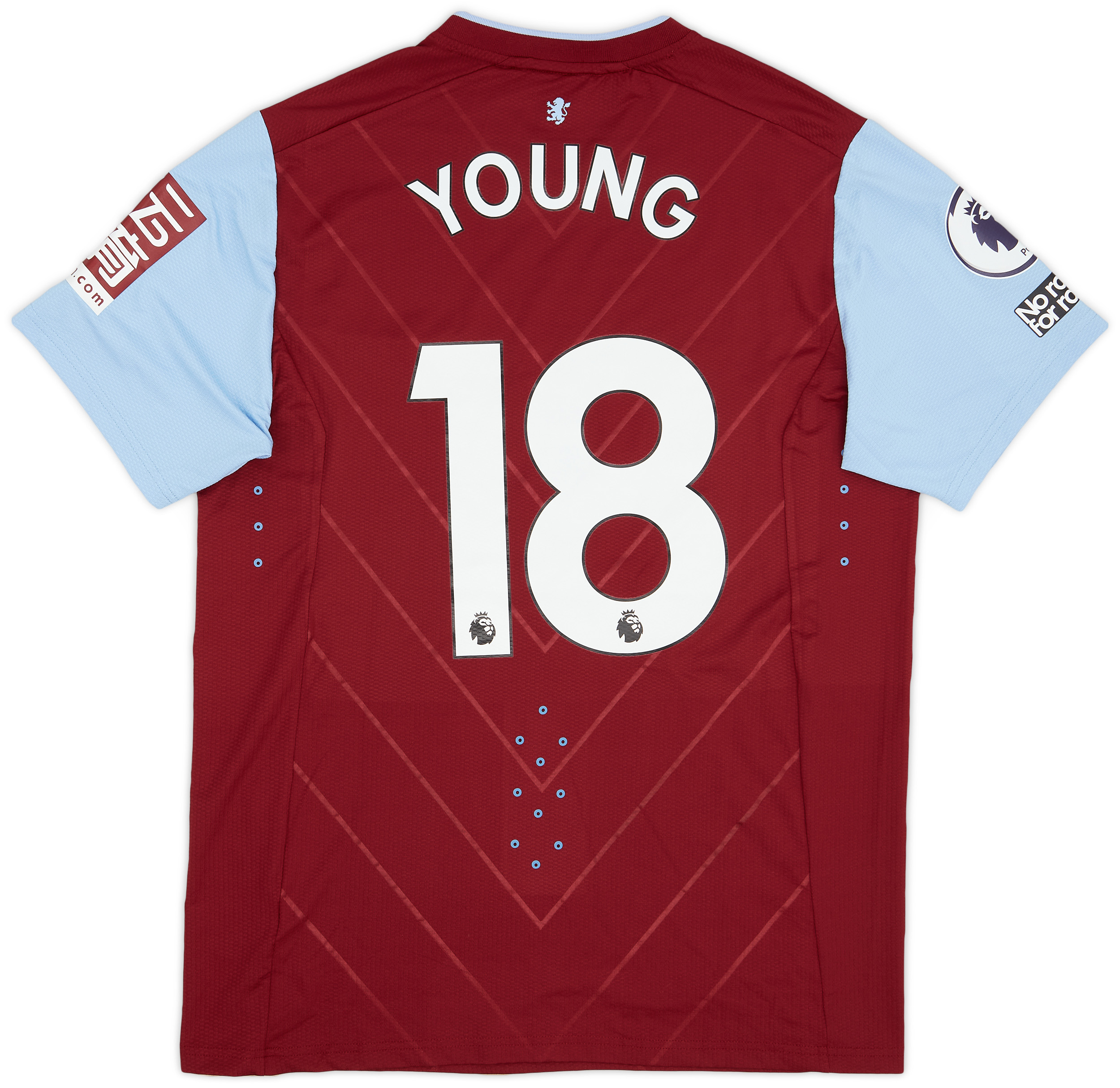 2022-23 Aston Villa Match Issue Home Shirt Young #18