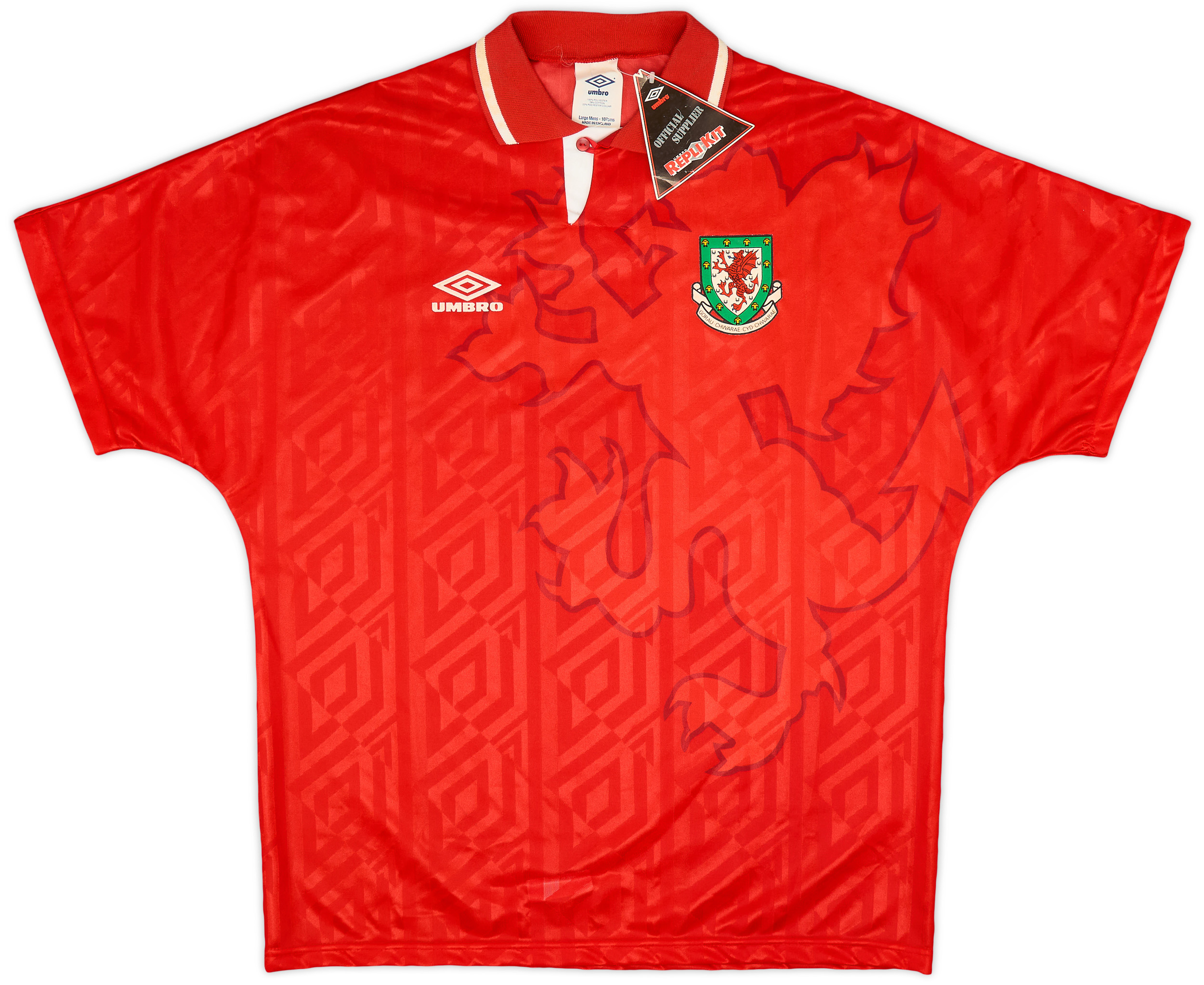 1992-94 Wales Home Shirt (L)