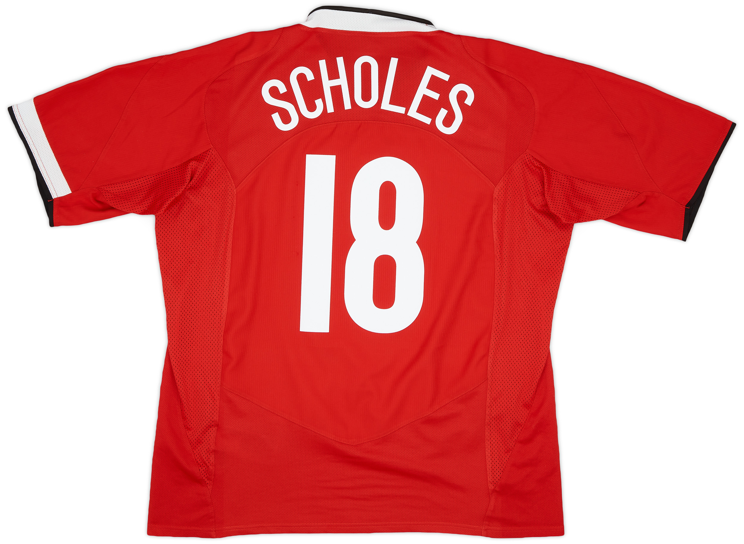 2004-06 Manchester United Home Shirt Scholes #18 - 8/10 - (XL)