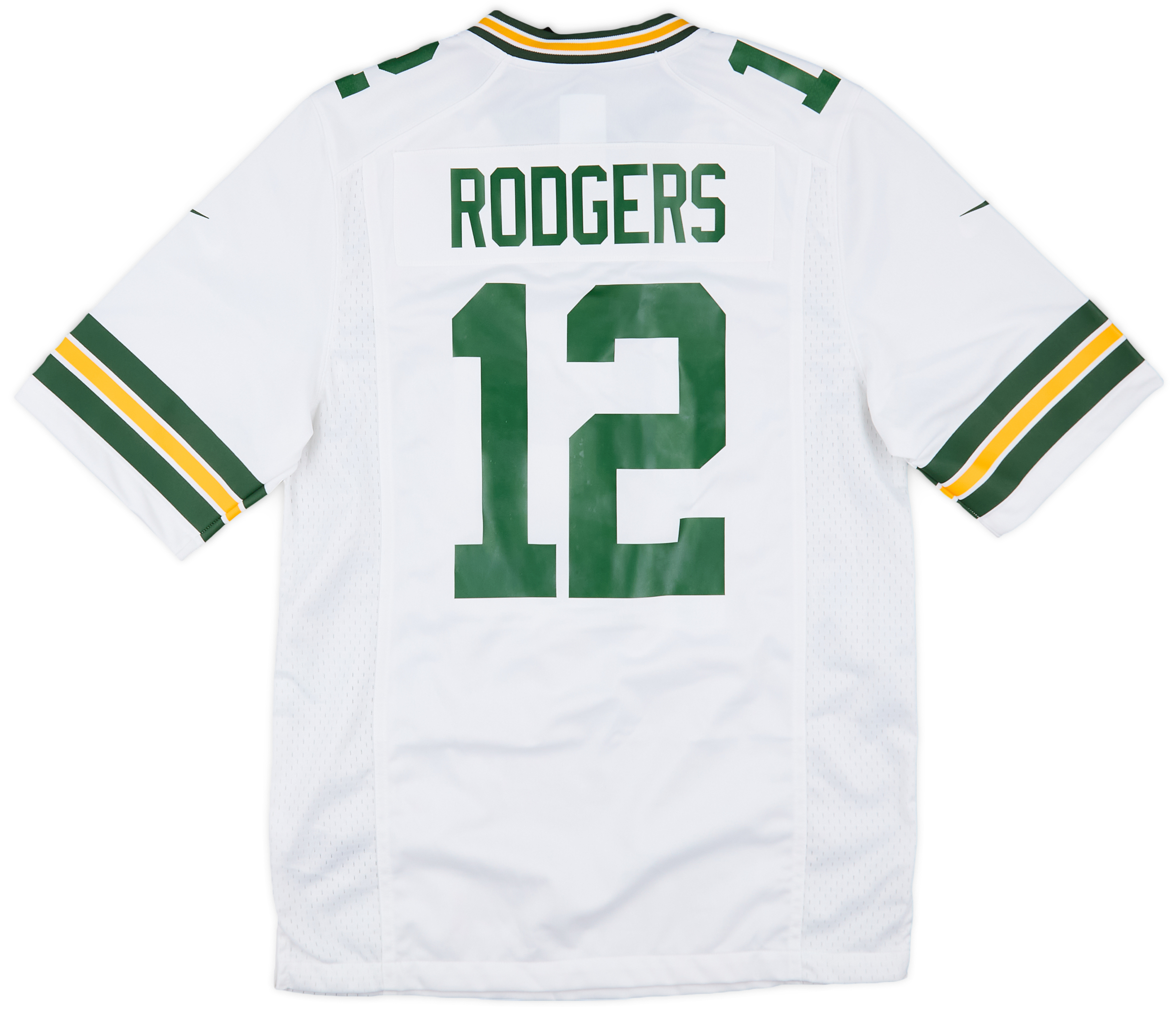 2012-22 Green Bay Packers Rodgers #12 Nike Game Away Jersey (S)