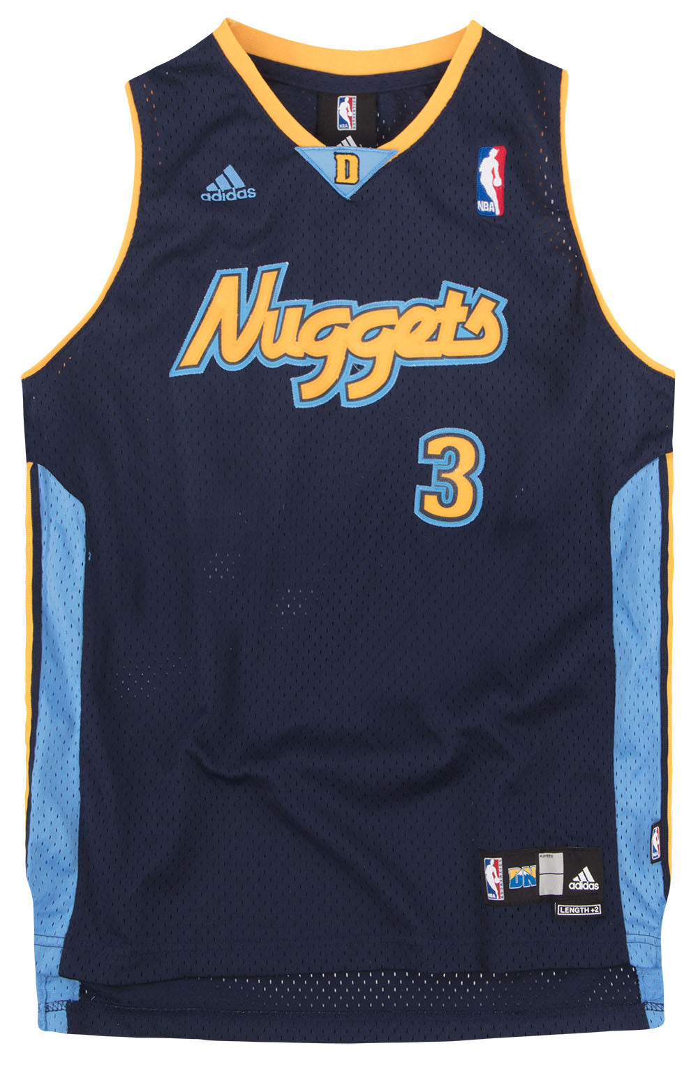 2006 08 Denver Nuggets Iverson 3 adidas Swingman Jersey Alternate Y