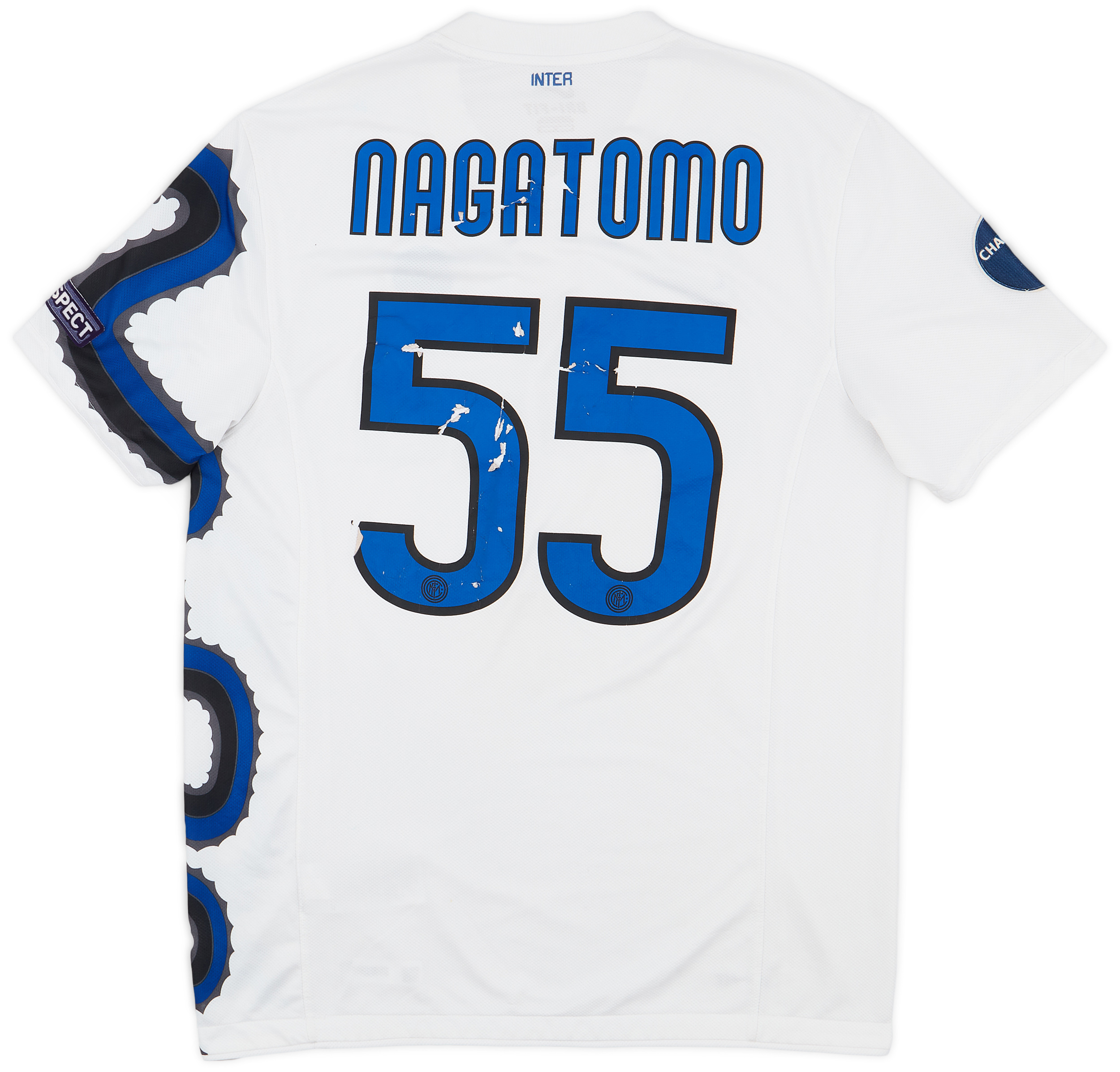 2011-12 Inter Milan Home Shirt Nagatomo #55 - 9/10 - (L.Boys)