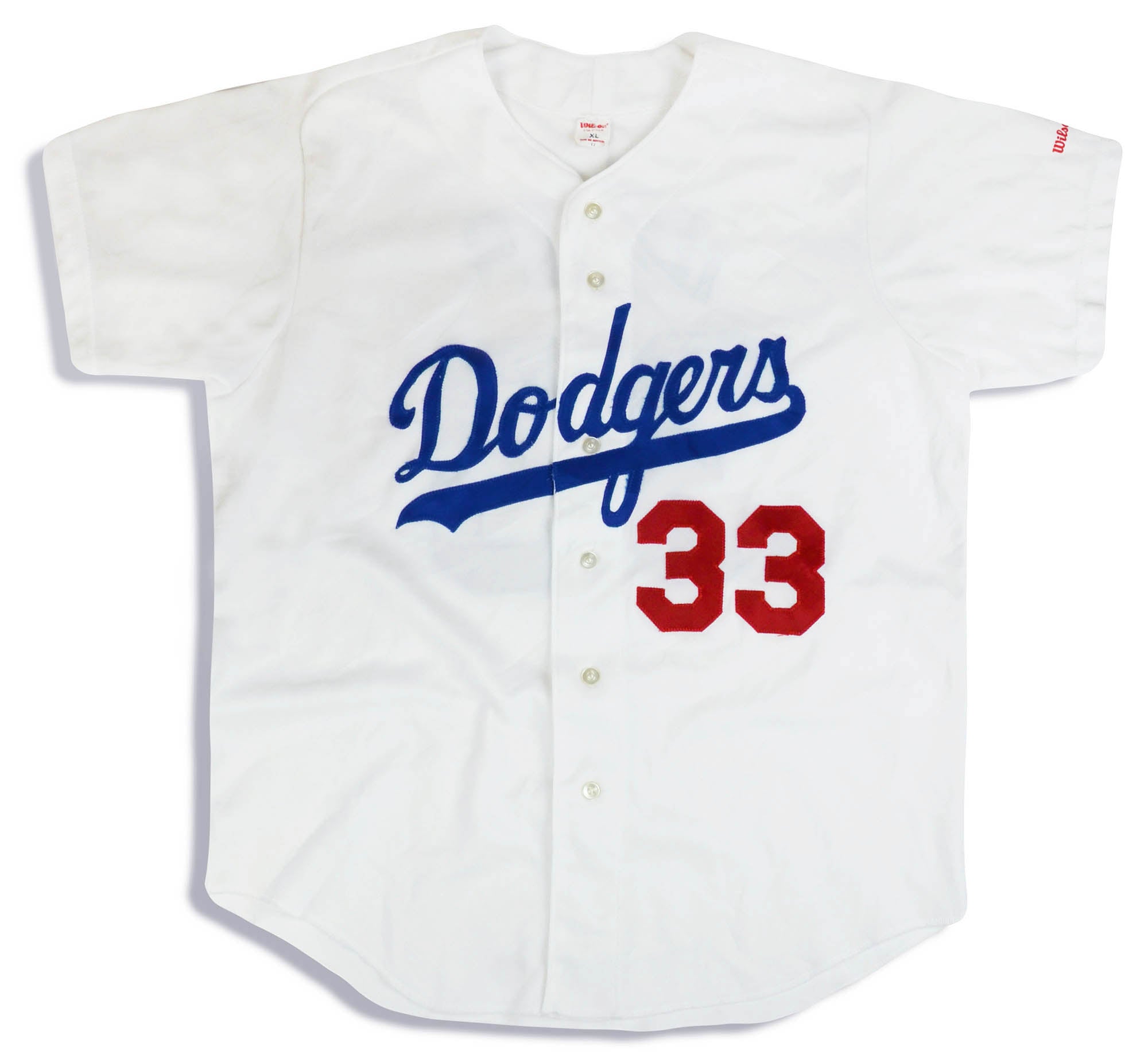 1992-93 LA Dodgers Davis #33 Wilson Jersey (Home) XL