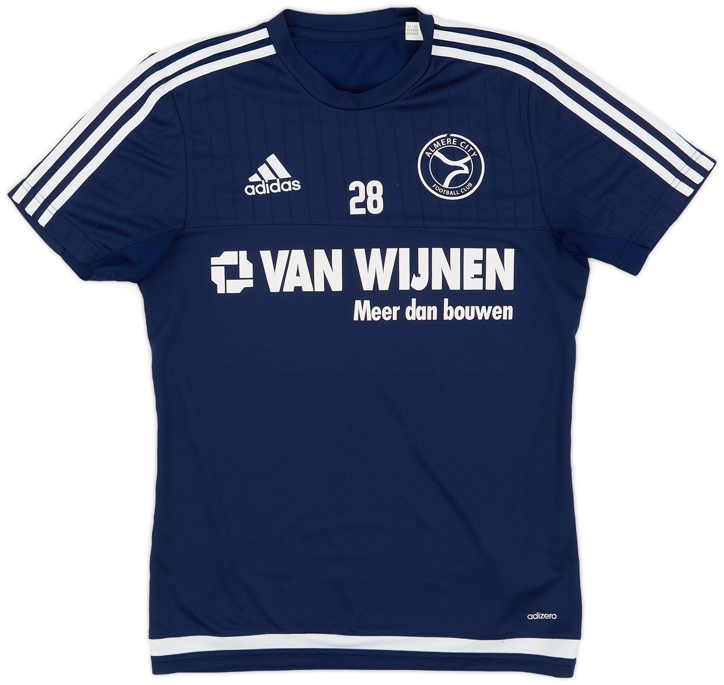 2015-16 Almere City adidas Player Issue Training Shirt #28 - 8/10 - (S)