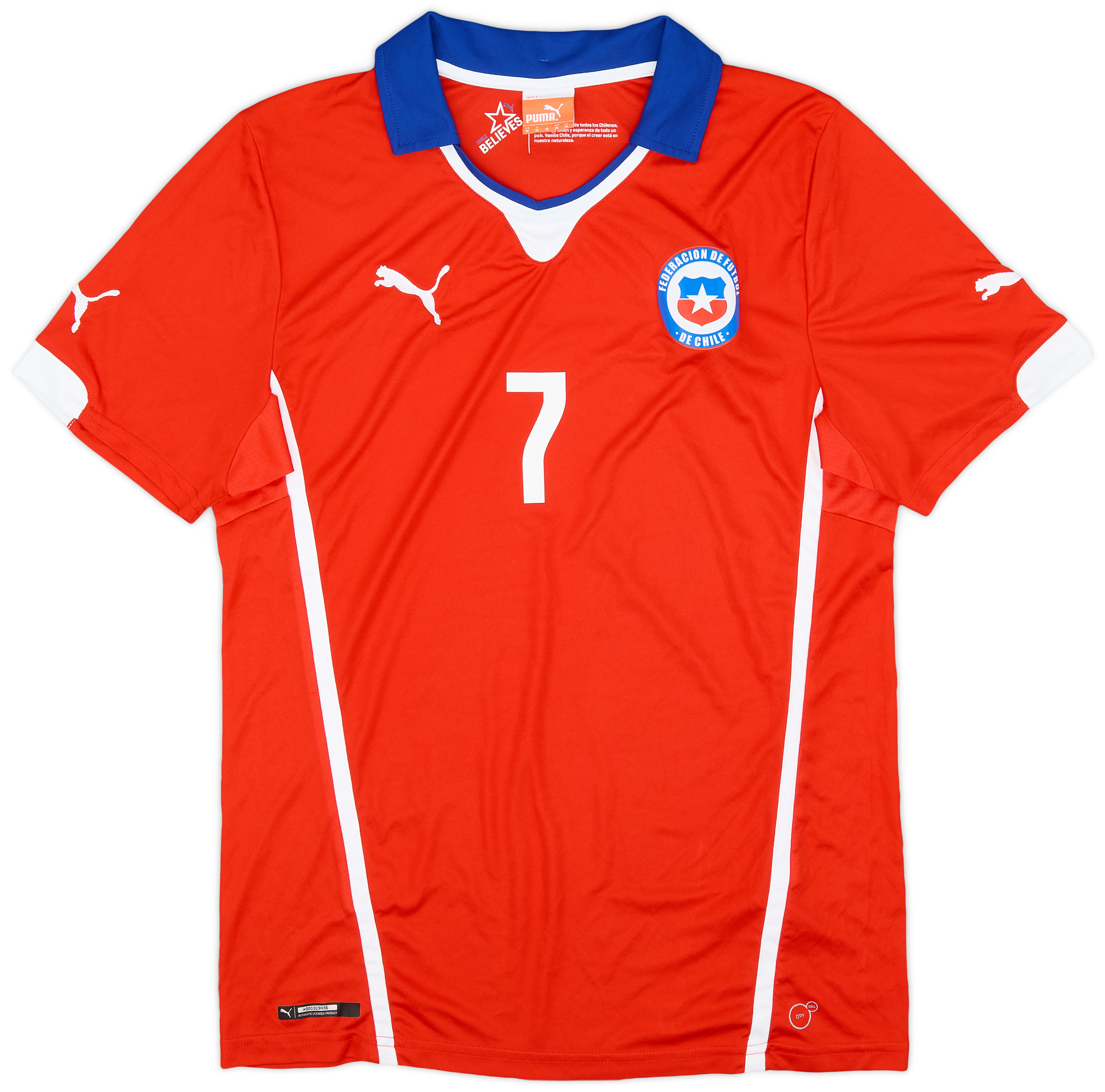 2014-15 Chile Home Shirt Sanchez #7 - 9/10 - (M)