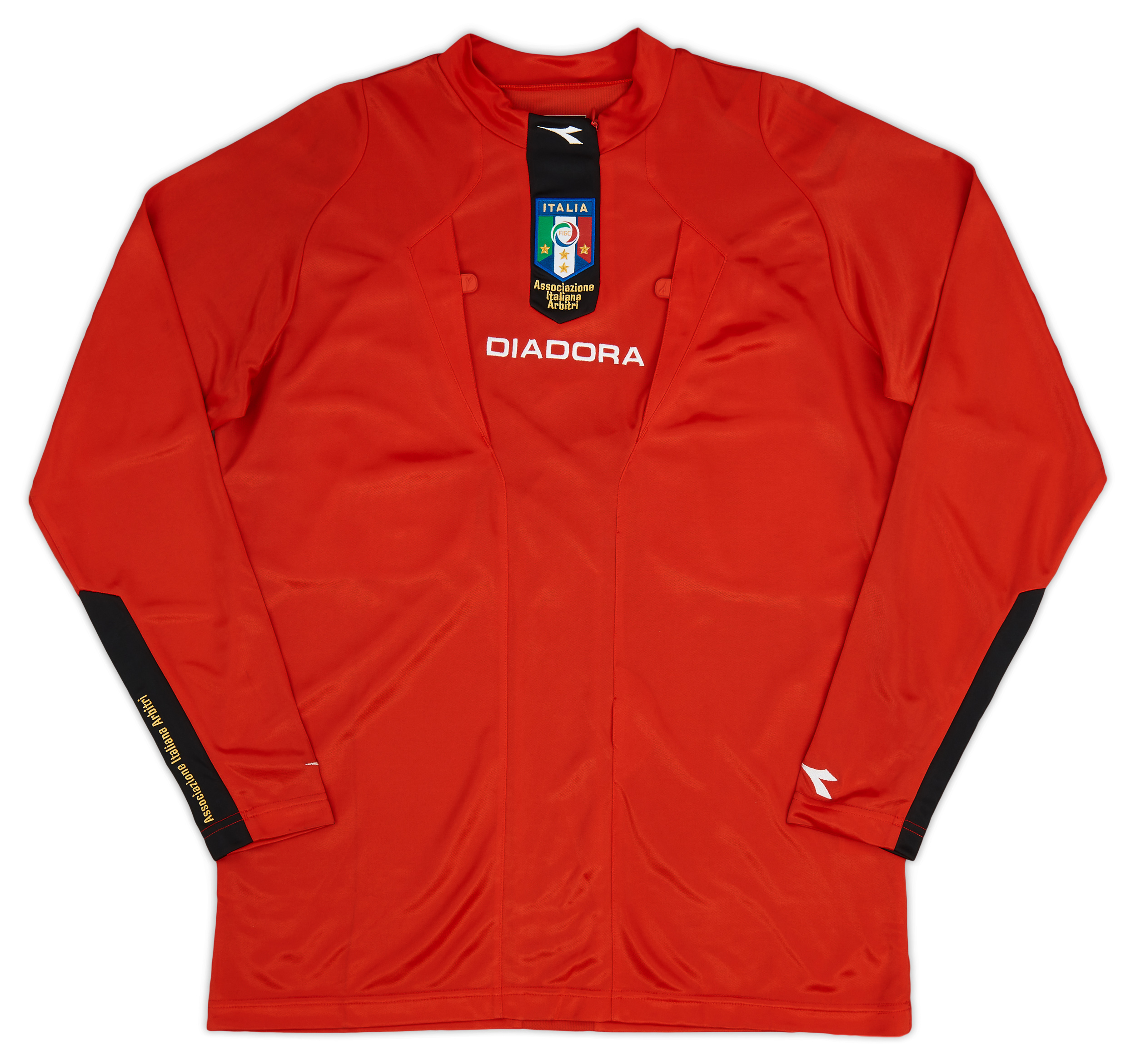 diadora イタリア代表 サッカー シャツ Lサイズ MADE IN UK 2014-15 Italy Diadora Referee L/S Shirt - 9/10 - (S)
