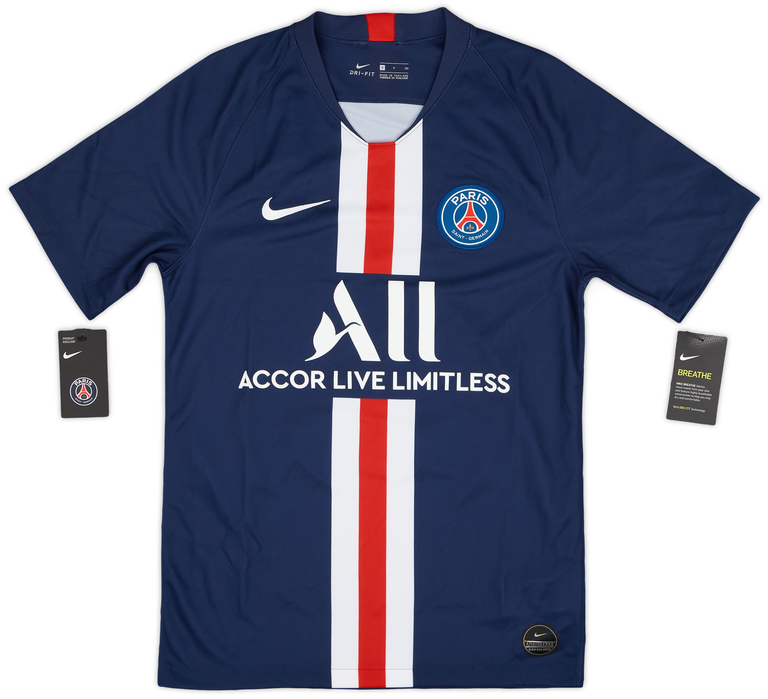 2019-20 Paris Saint-Germain Home Shirt Mbappe #7 (S)