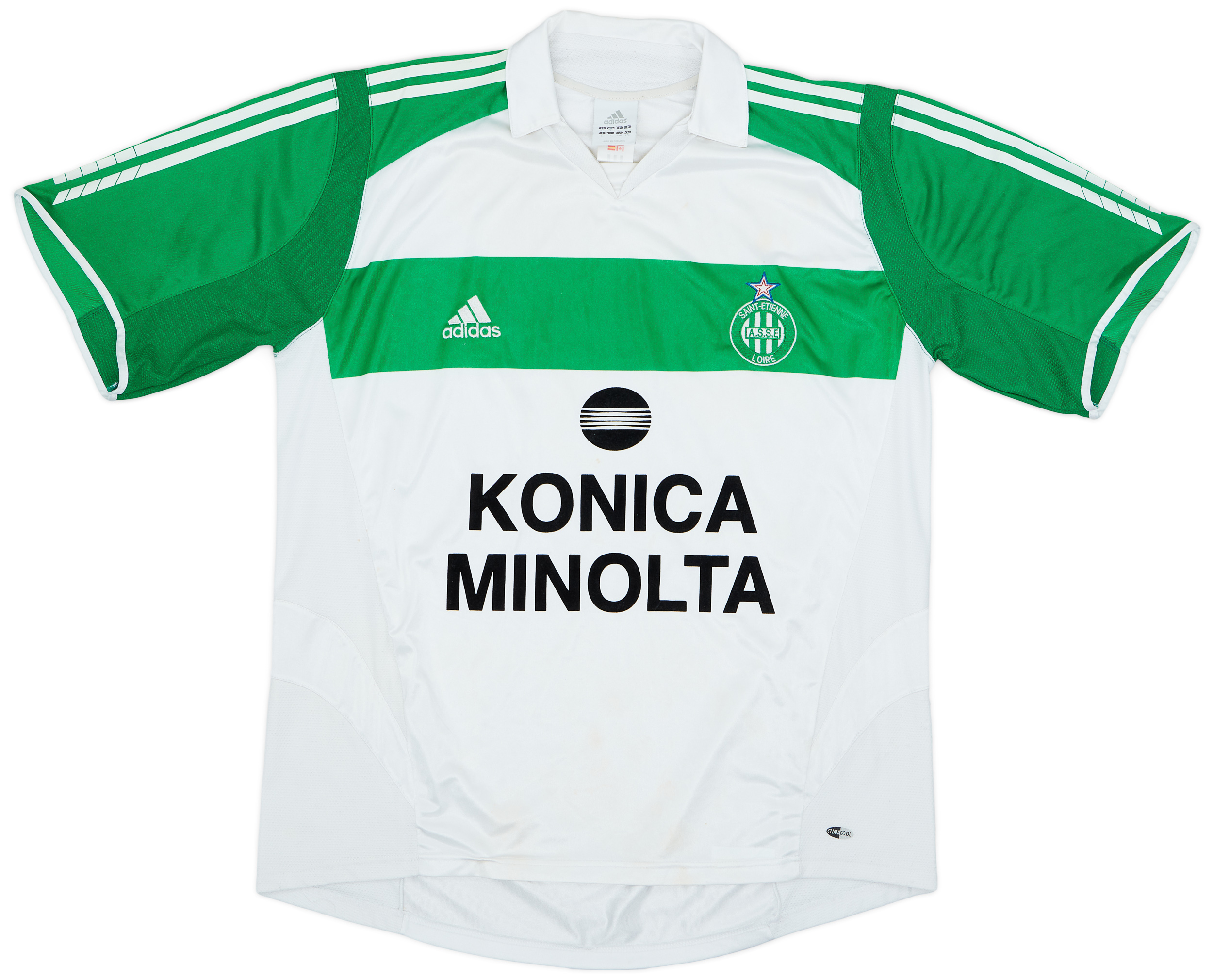 Maillot ASSE porté par Ronan LE CROM ( Saison 2004 / 2005 ) | collection MAILLOT FOOTBALL
