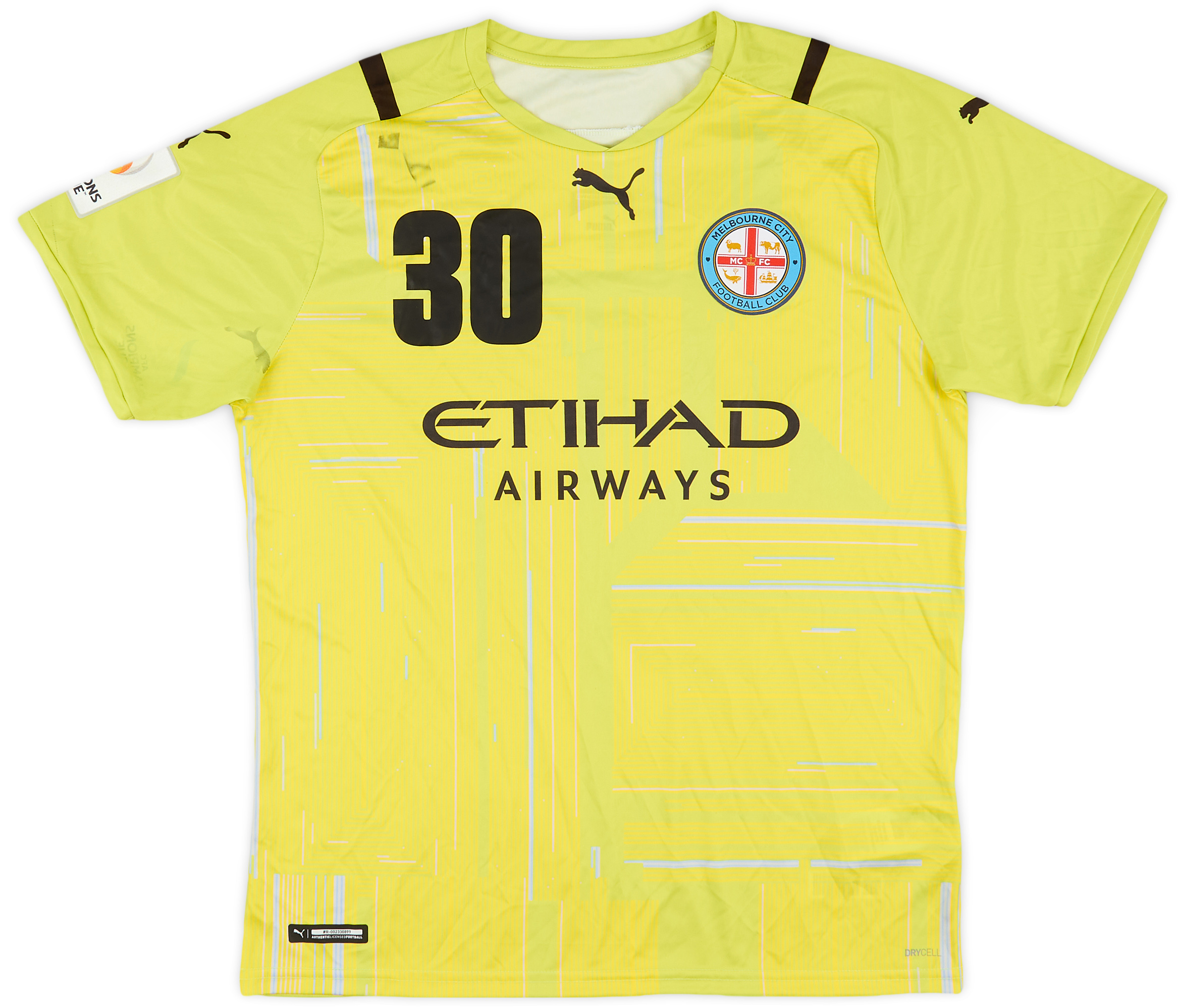2021-22 Melbourne City Player Issue AFC Champions League GK Shirt #30
