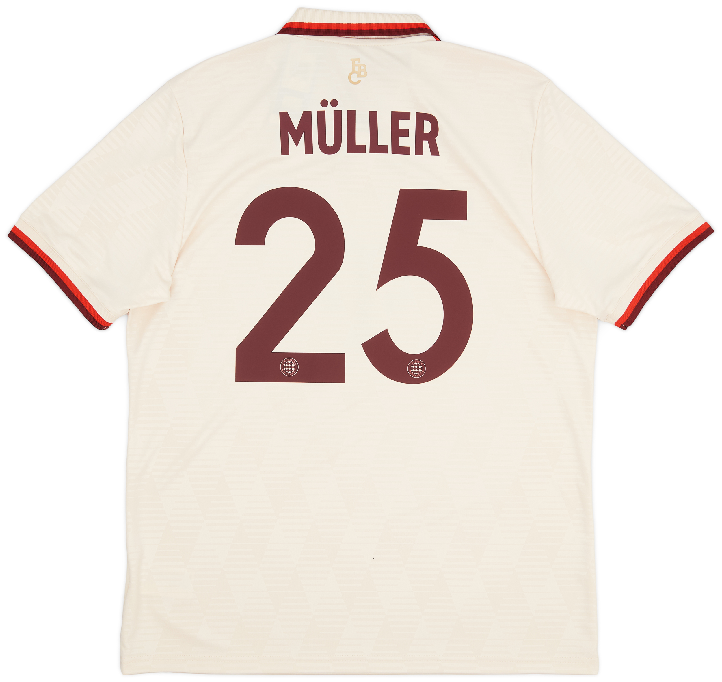 Bayern München Müller 25番シャツとマフラーセット Men Authentic Home Jersey 25-26 red/white | Official FC