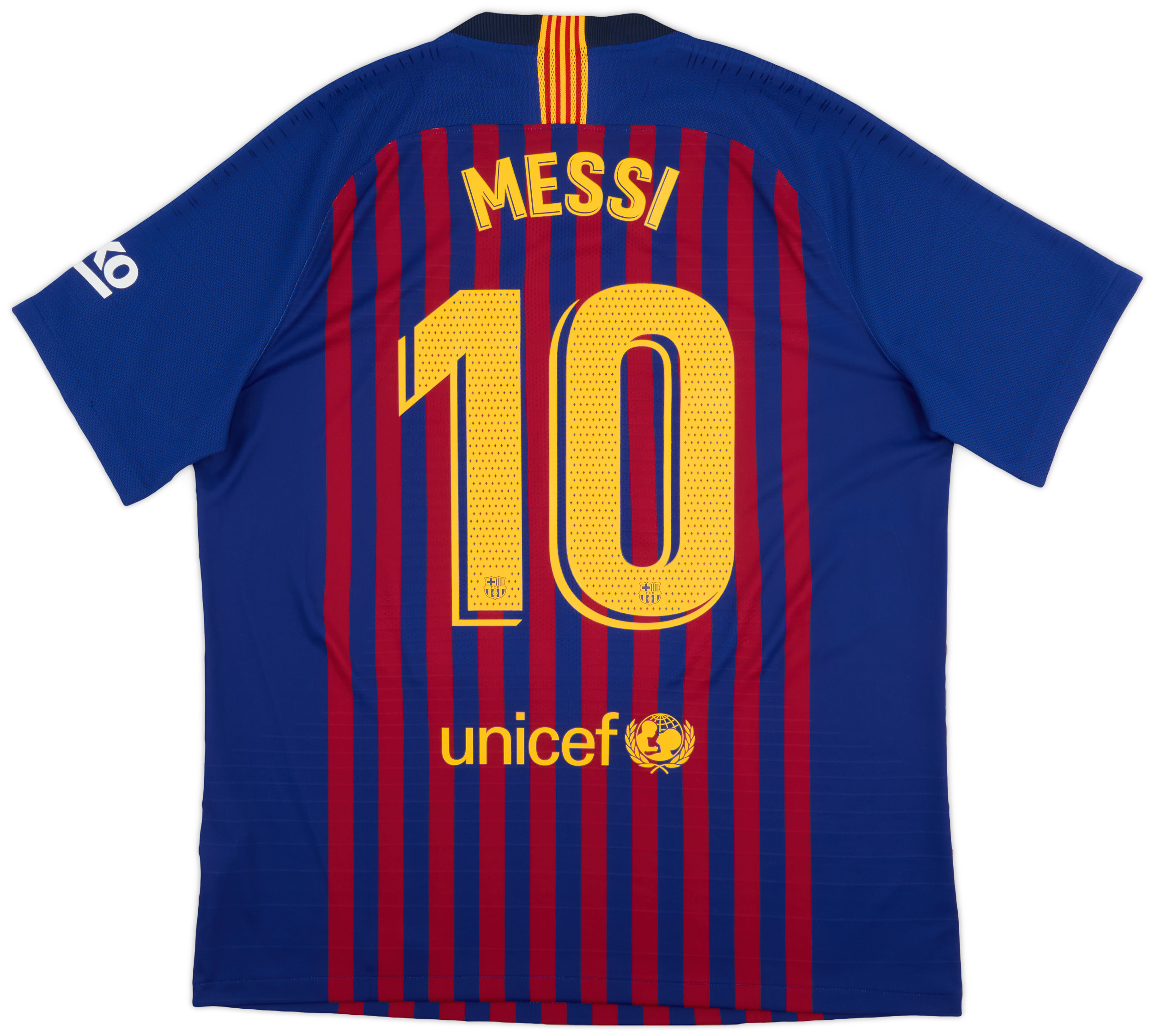 2018-19 Barcelona Authentic Home Shirt Messi #10 - 9/10 - (XL)