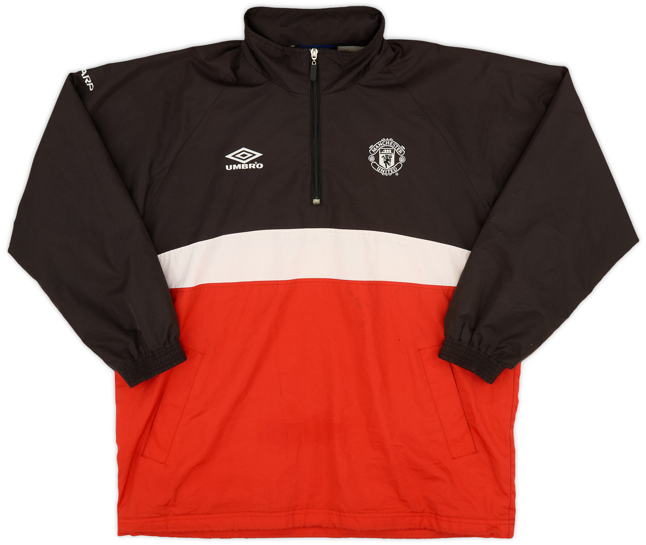 1998-00 Manchester United Umbro 1/4 Zip Drill Top - 7/10 - (S)