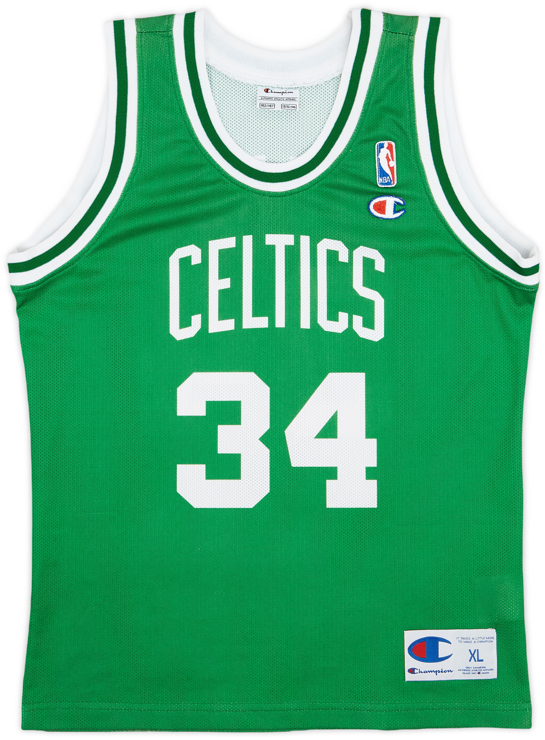 1998-05 Boston Celtics Pierce #34 Champion Away Jersey - 6/10 - (XL.Boys)