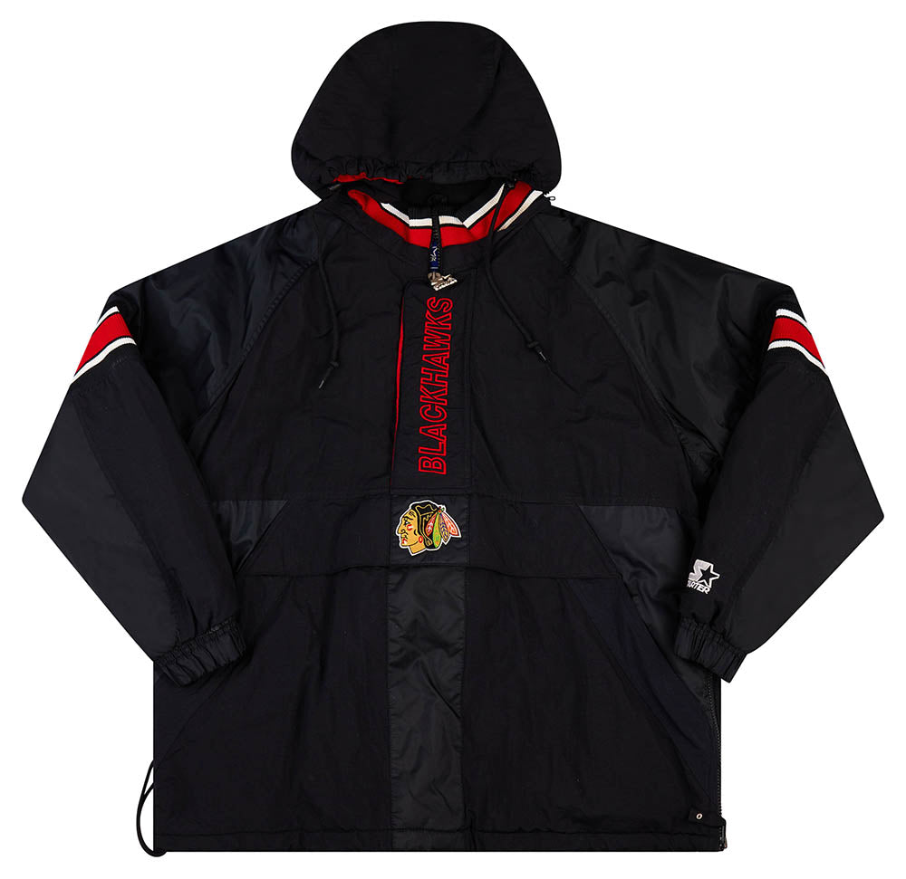 1990s Chicago Blackhawks Starter Rain Coat L