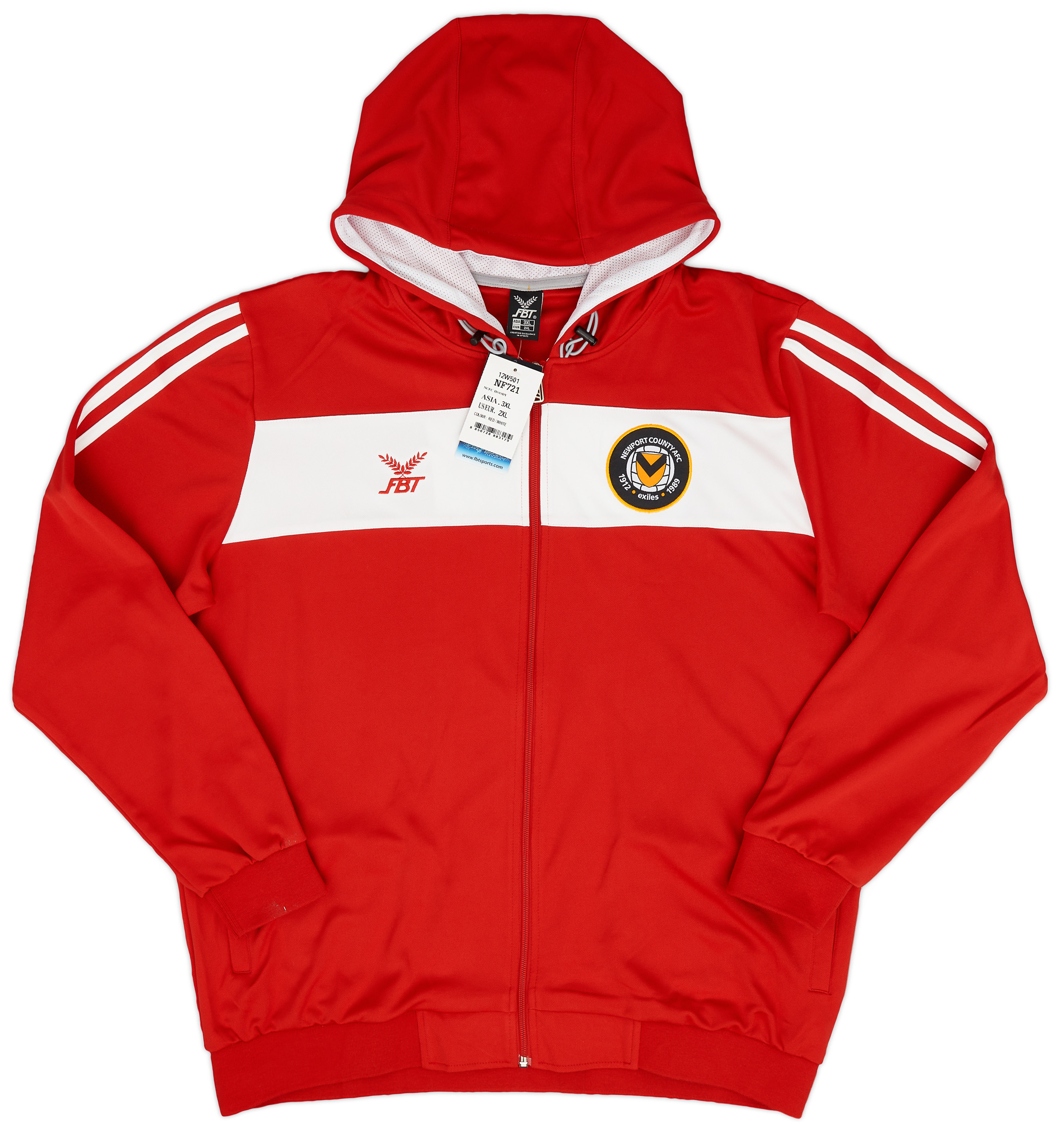 201718 Newport County FBT Hooded Jacket (XXL)