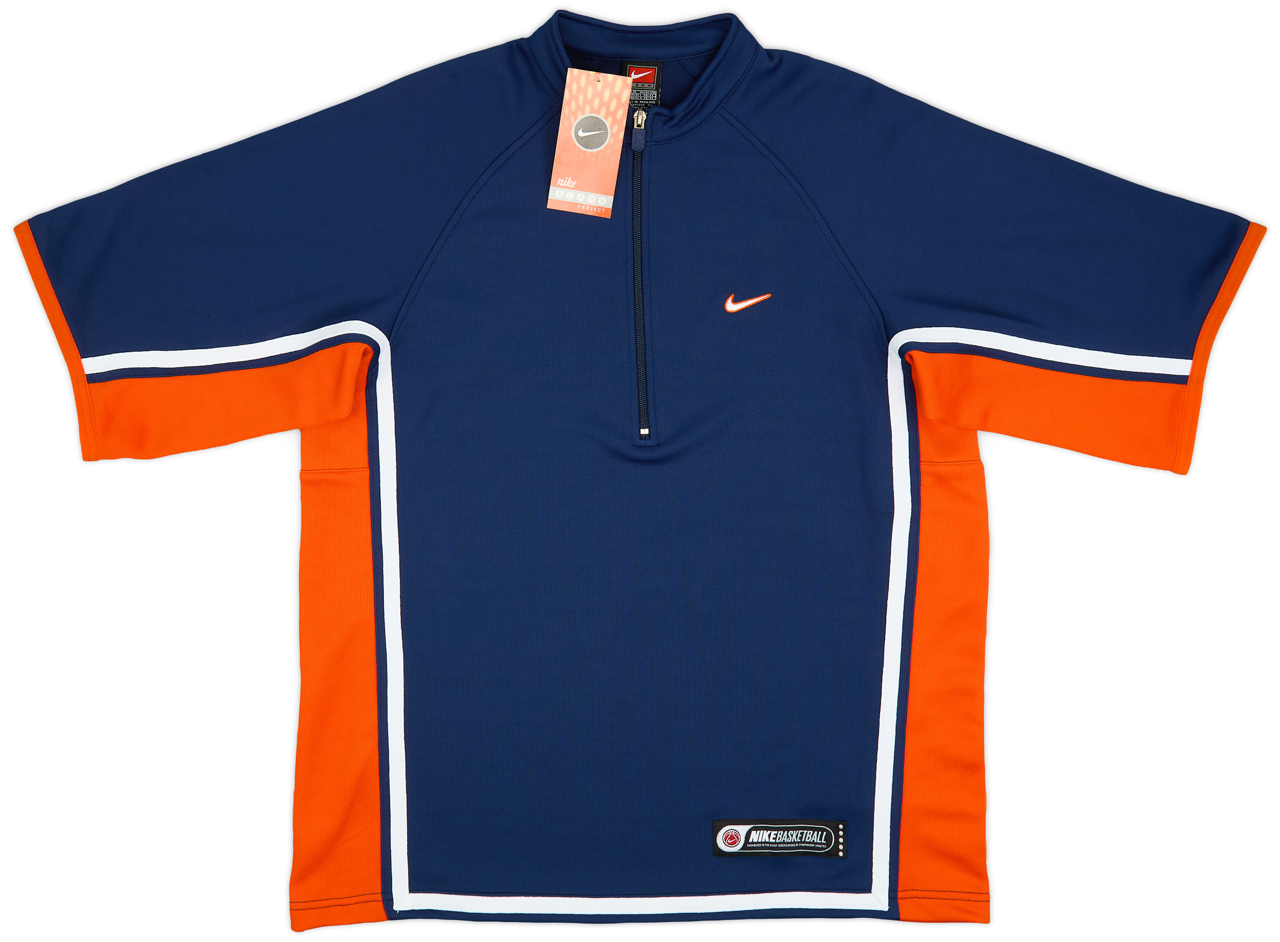 1998 99 Nike 1 2 Zip Basketball Shirt 9 10 M