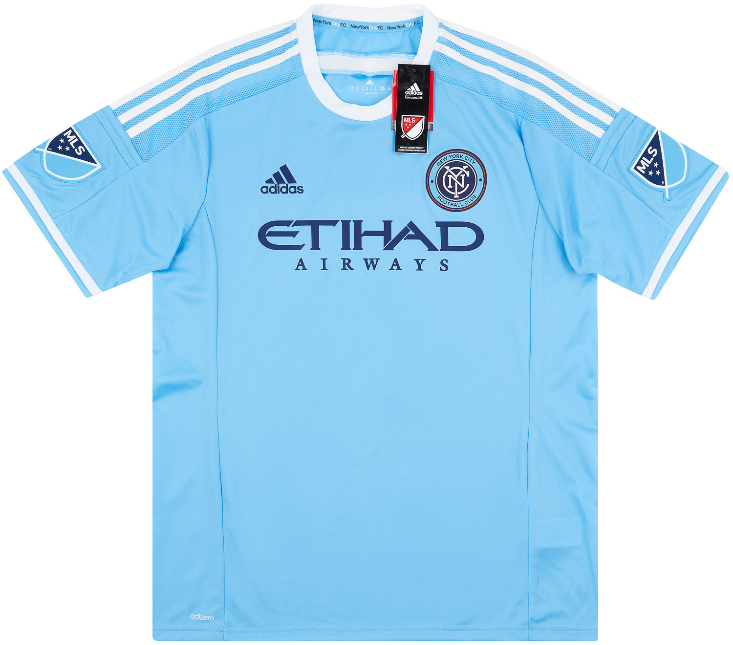 美品2015〜16 adidas製New York City FC ユニフォーム ADIDAS MEN'S FC NEW YORK CITY 2015/2016 POLO SOCCER FOOTBALL