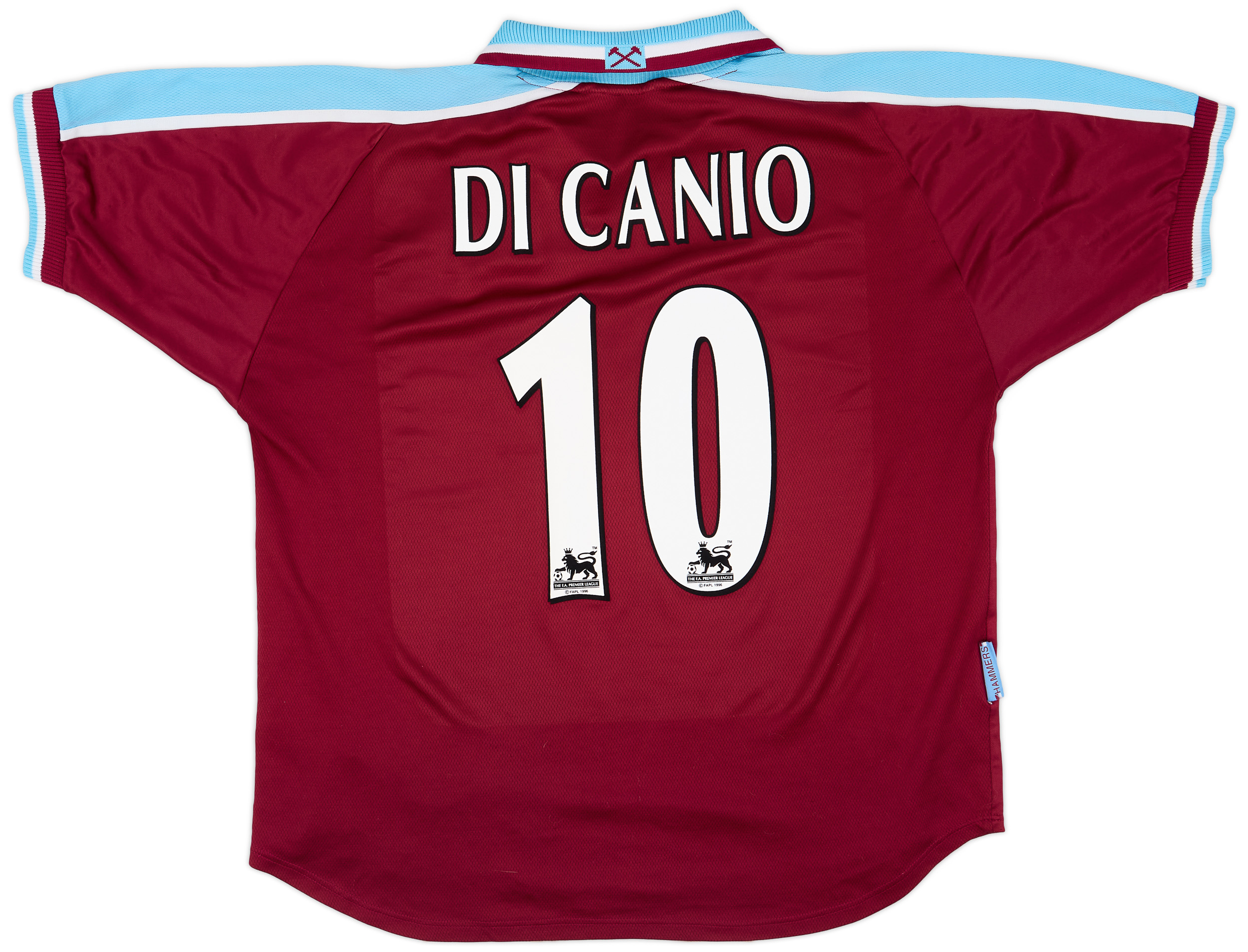 FILA West Ham United DI CANIO 10 シャツ 88a6f8bda5580a205fc478cfdbc712