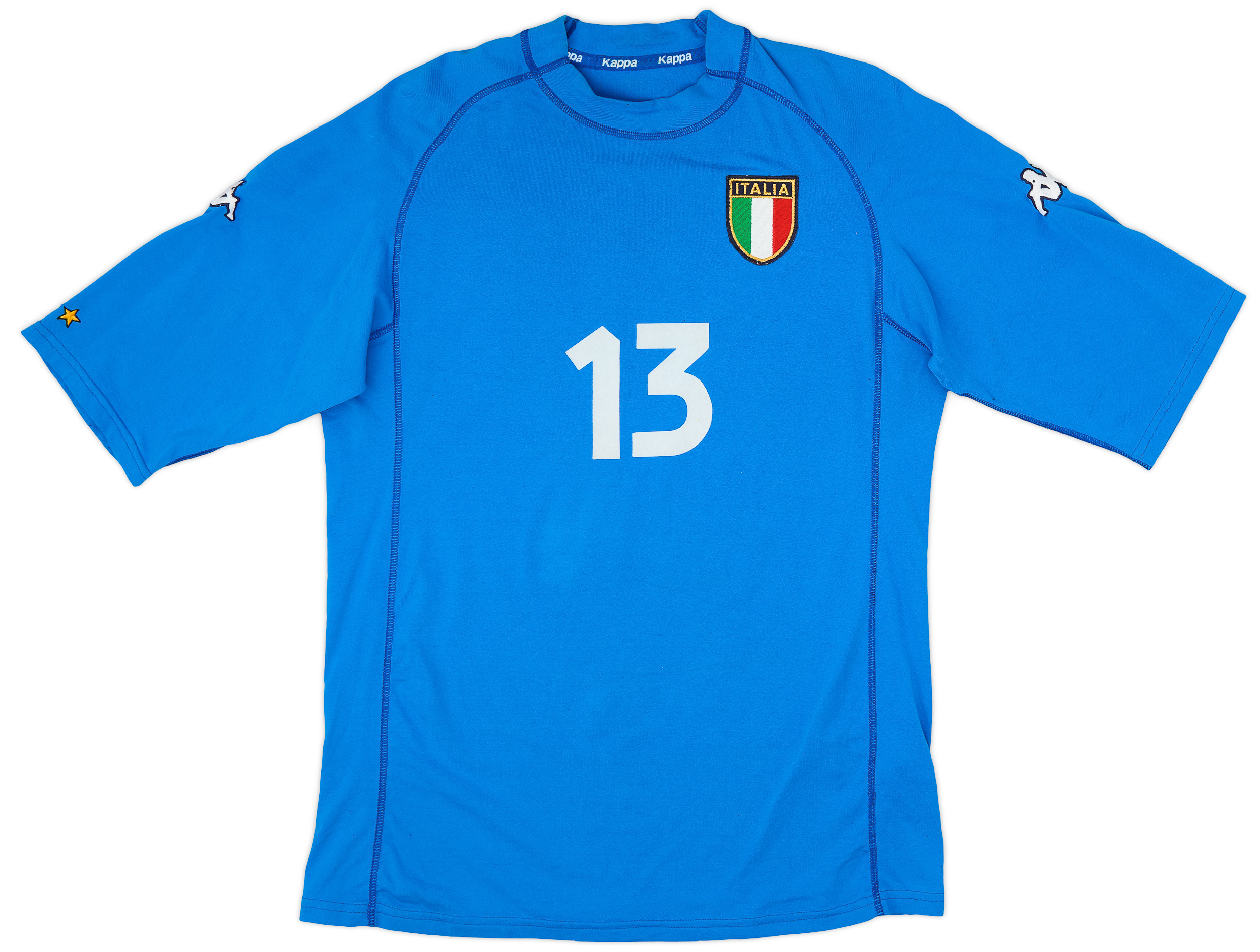 イタリア代表 2000 #13 ネスタ ユニフォーム 2000-01 Italy Home Shirt Nesta #13 - 8/10 - (L)