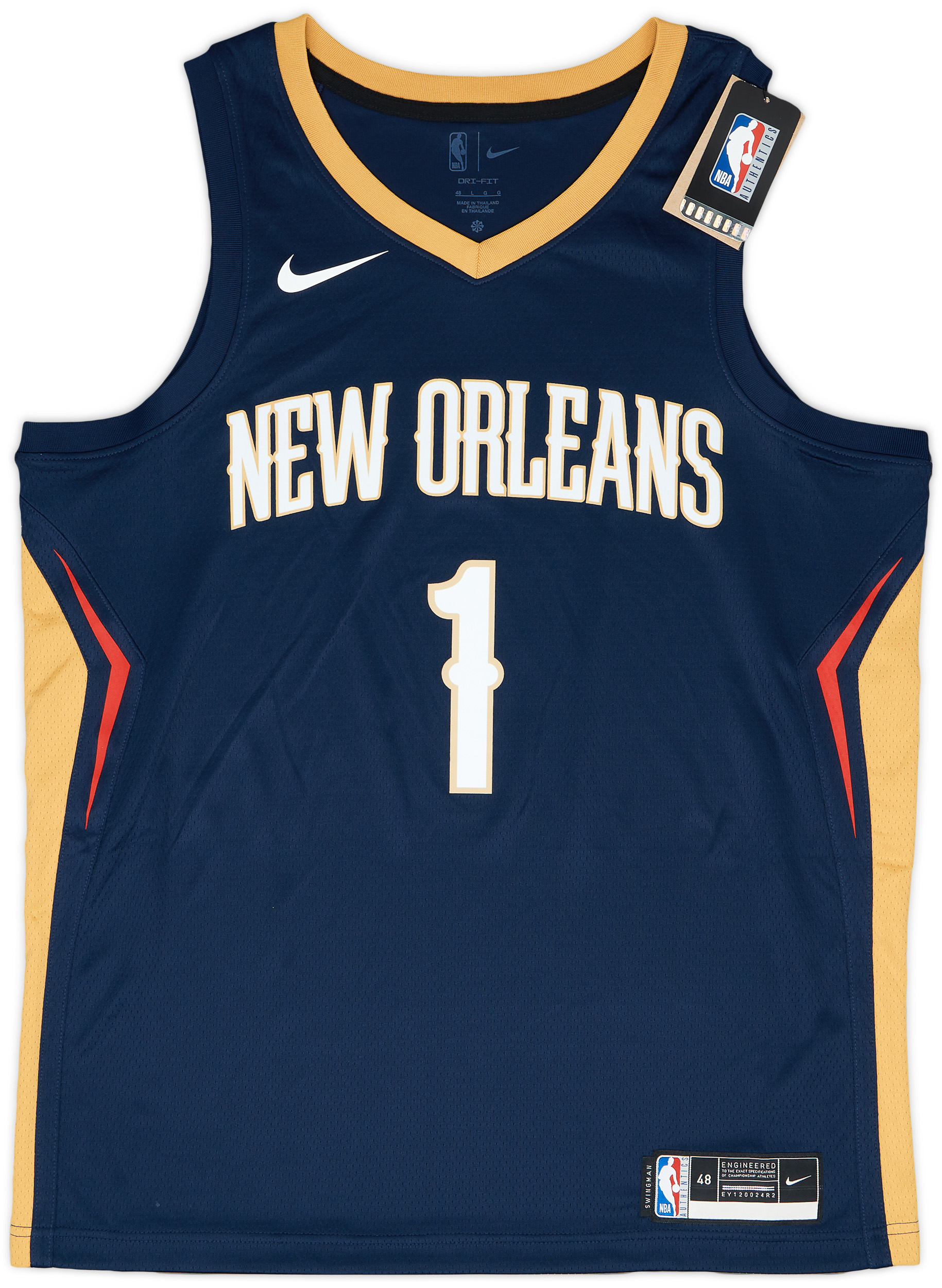 2019-25 New Orleans Pelicans Williamson #1 Nike Swingman Away Jersey (L)