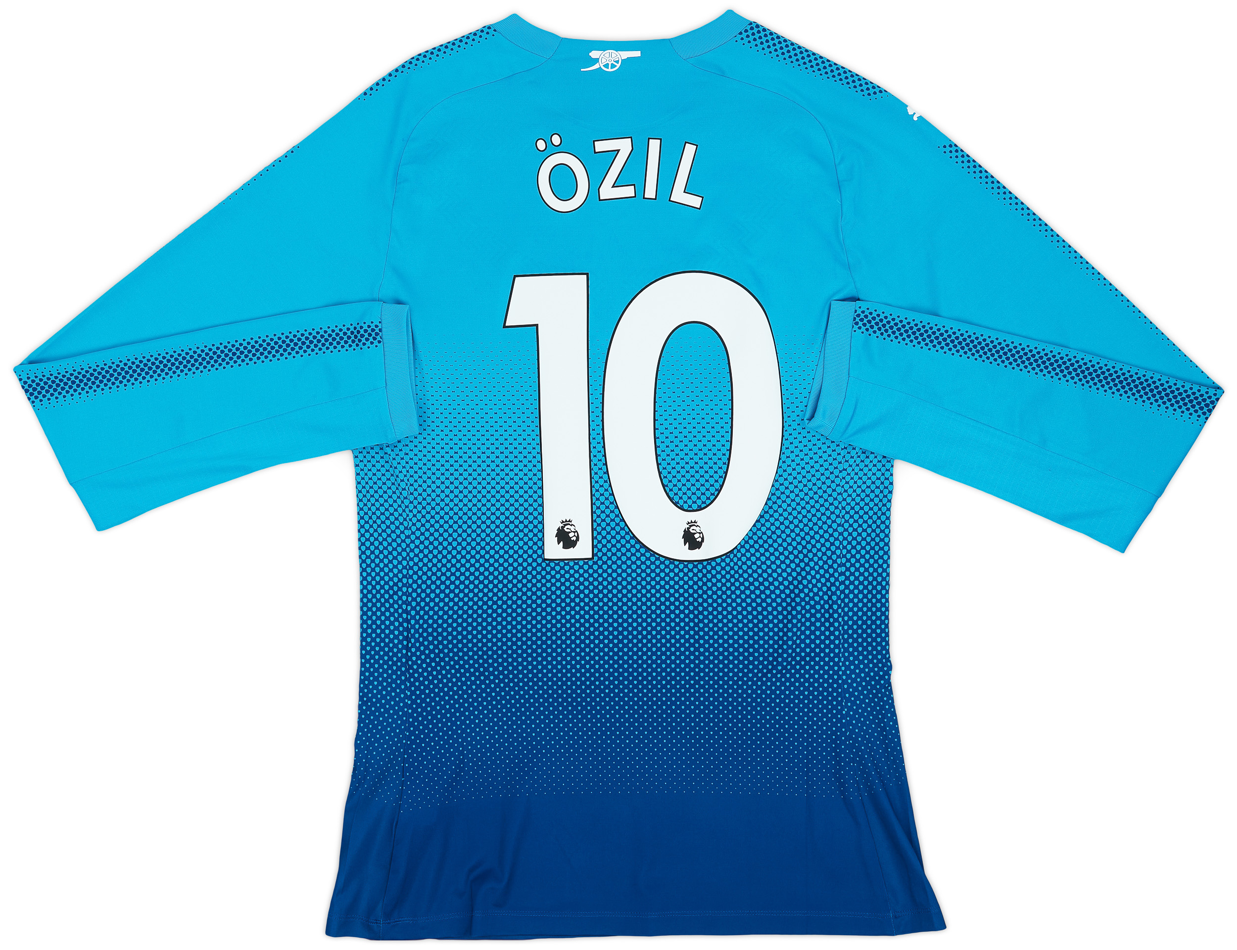 2017-18 Arsenal Authentic (ACTV Fit) Away L/S Shirt Ozil #10 (L) 
