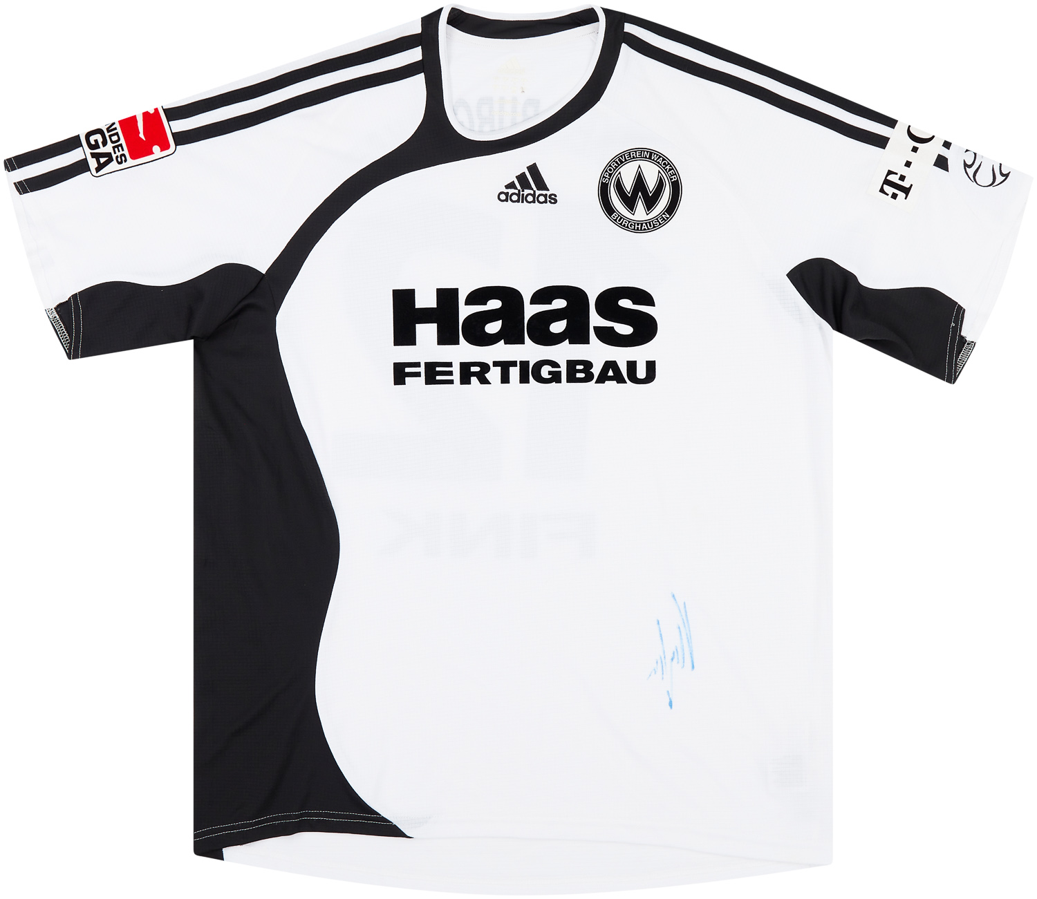 2006-07 Wacker Burghausen Match Issue Signed Home Shirt Fink #12