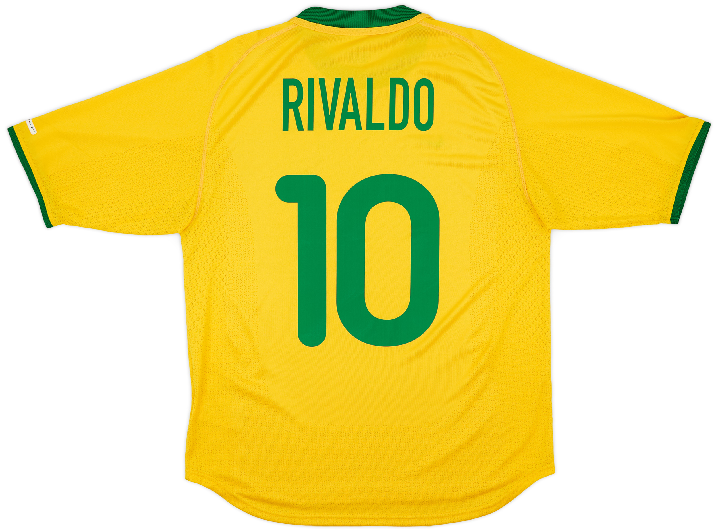 2000-02 Brazil Home Shirt Rivaldo #10 - 8/10 - (M)