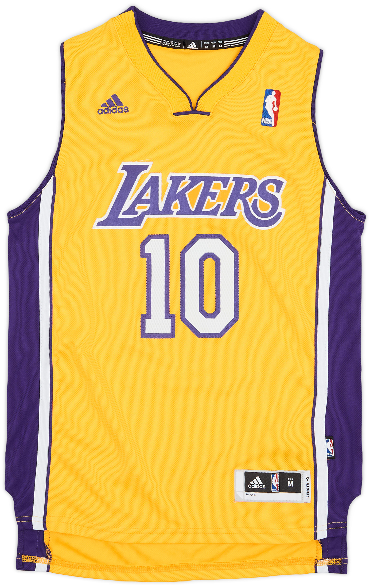 2012-14 LA Lakers Nash #10 adidas Swingman Home Jersey - 7/10 - (M.Boys)