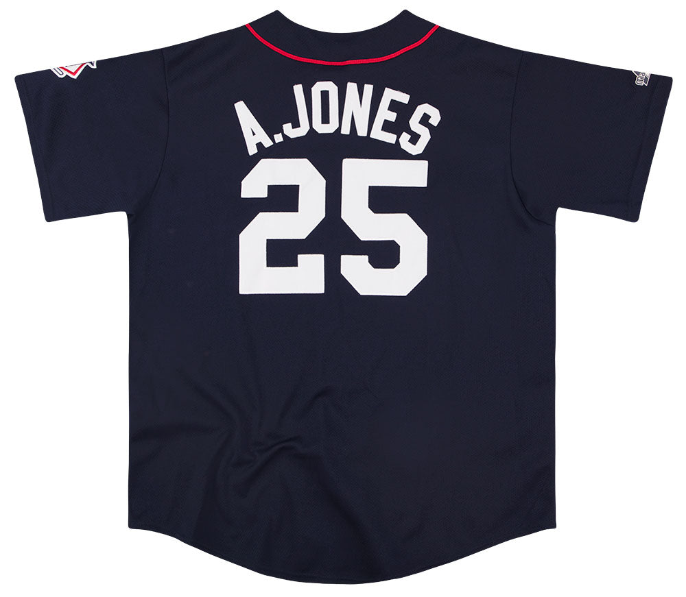 2000-07 Atlanta Braves A. Jones #25 Majestic Jersey