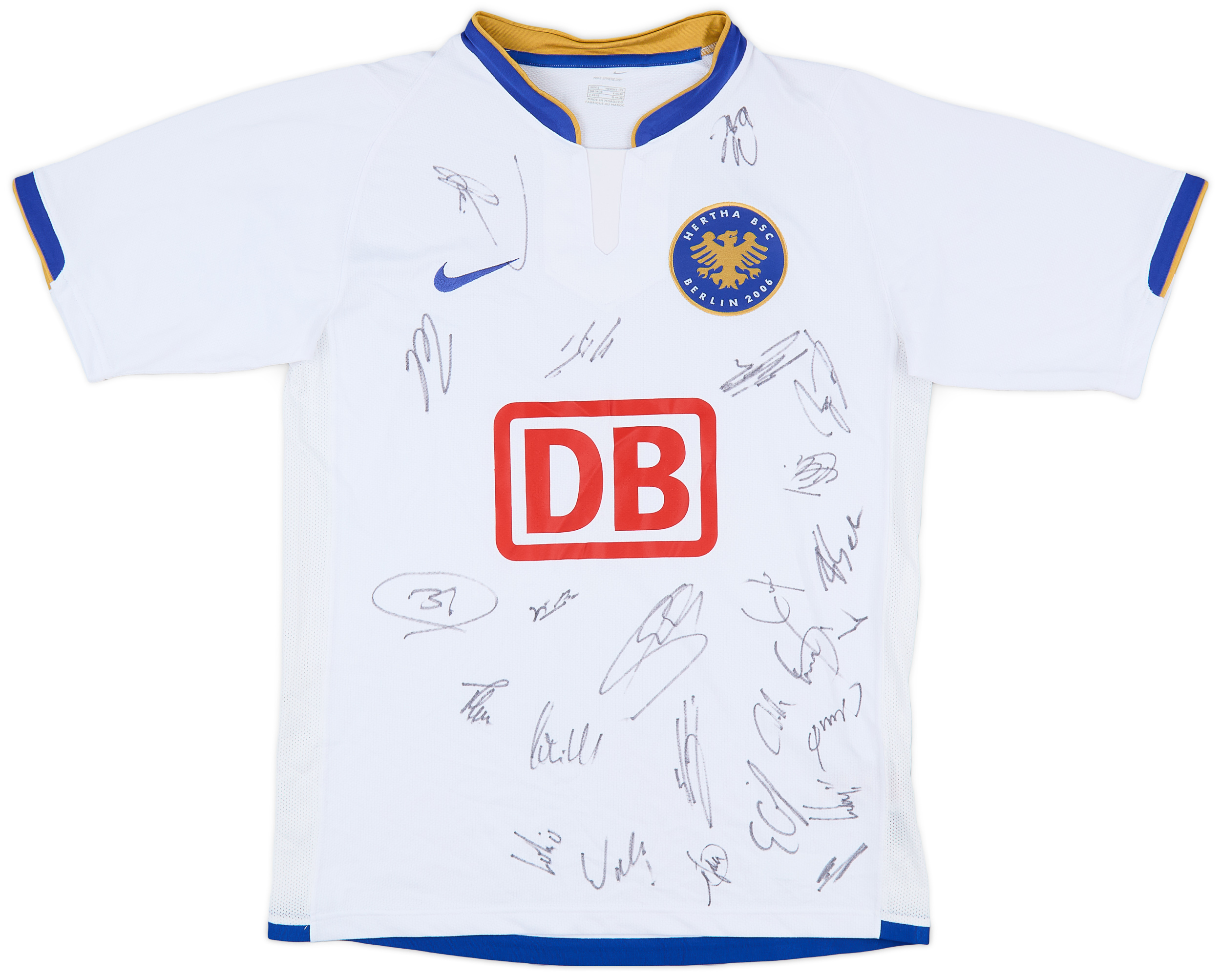 2006-07 Hertha Berlin Signed Home Shirt - 9/10 - (S)