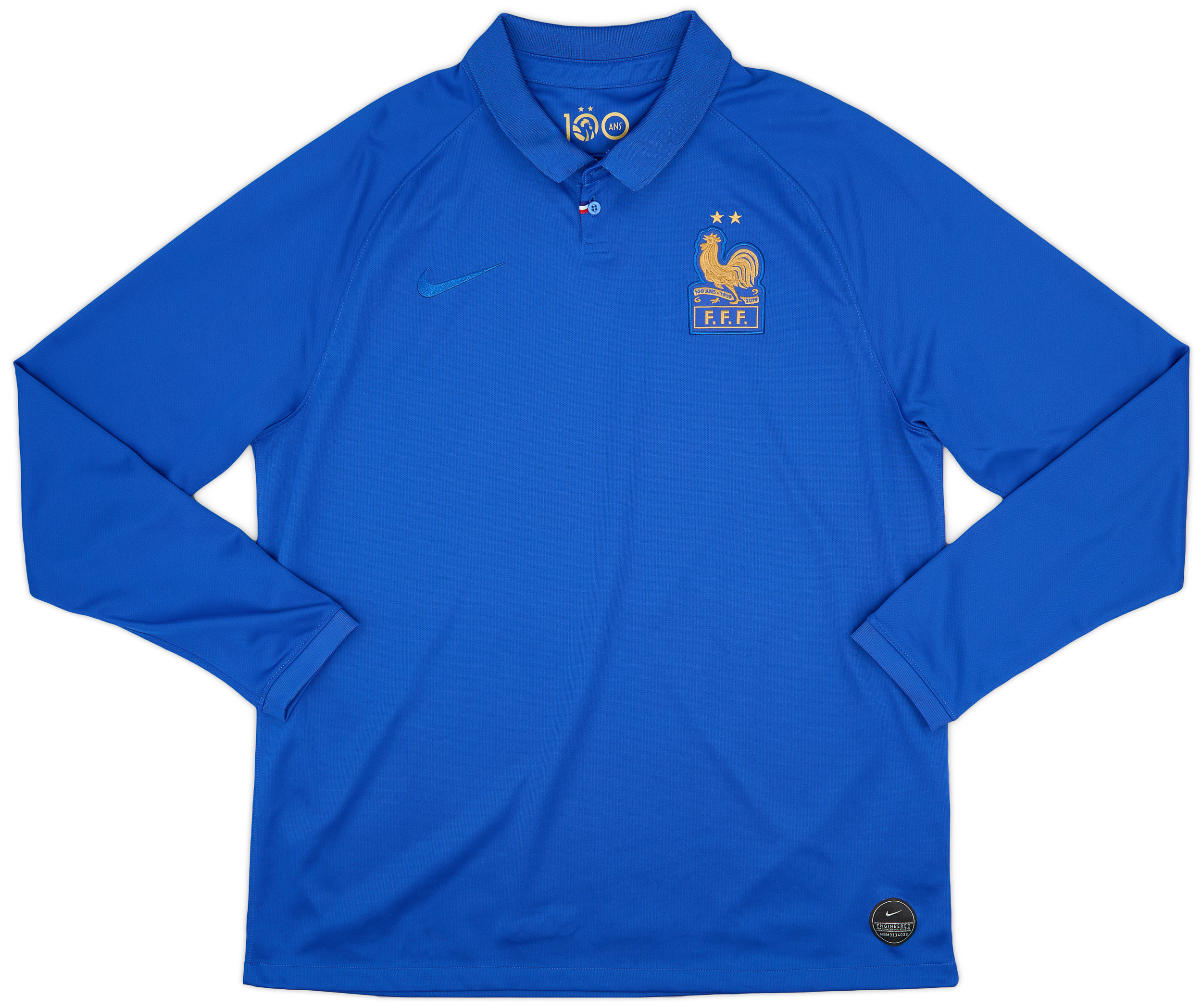 2019 France Centenary Home L S Shirt 9 10 XL