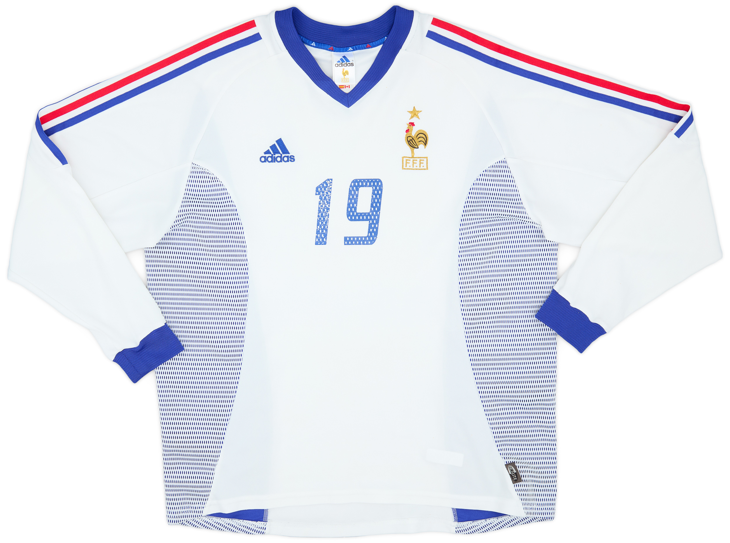 2002-04 France Away L/S Shirt #19 - 5/10 - (XL)