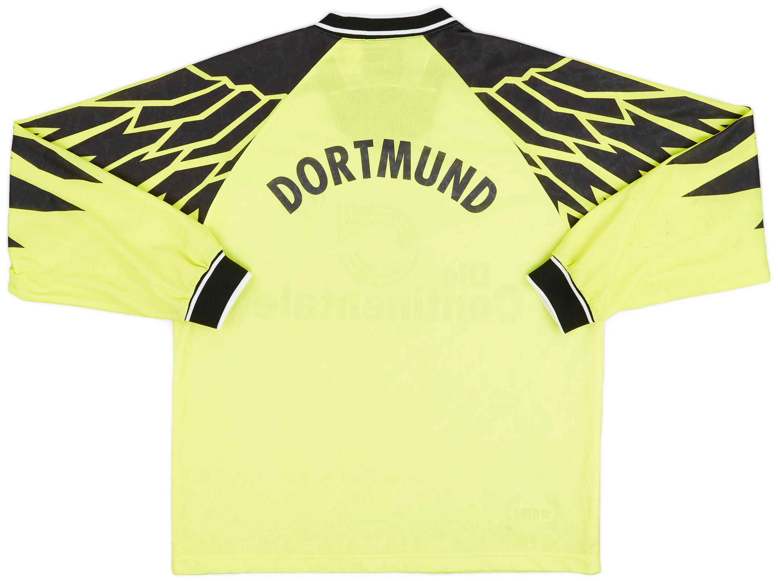 DORTMUND ドルトムント 94-95 ユニフォーム 1994-95 Borussia Dortmund Home L/S Shirt - 7/10 - (XL)