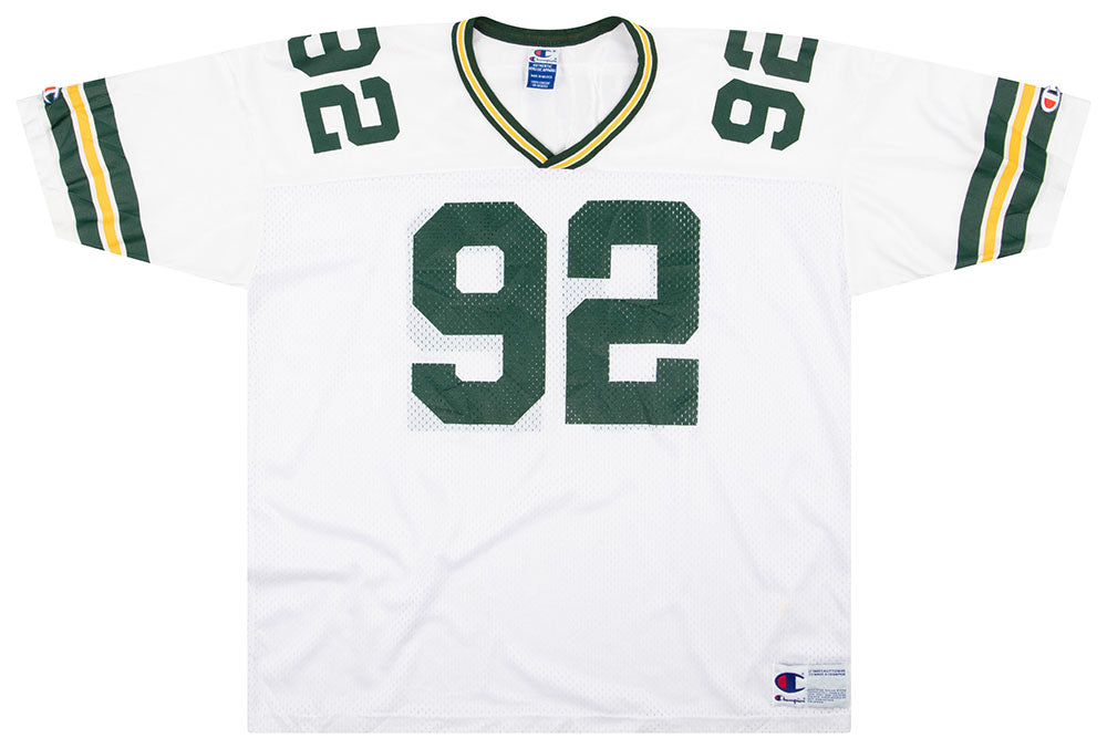 1997-98 Green Bay Packers White #92 Champion Jersey (Away) XXL