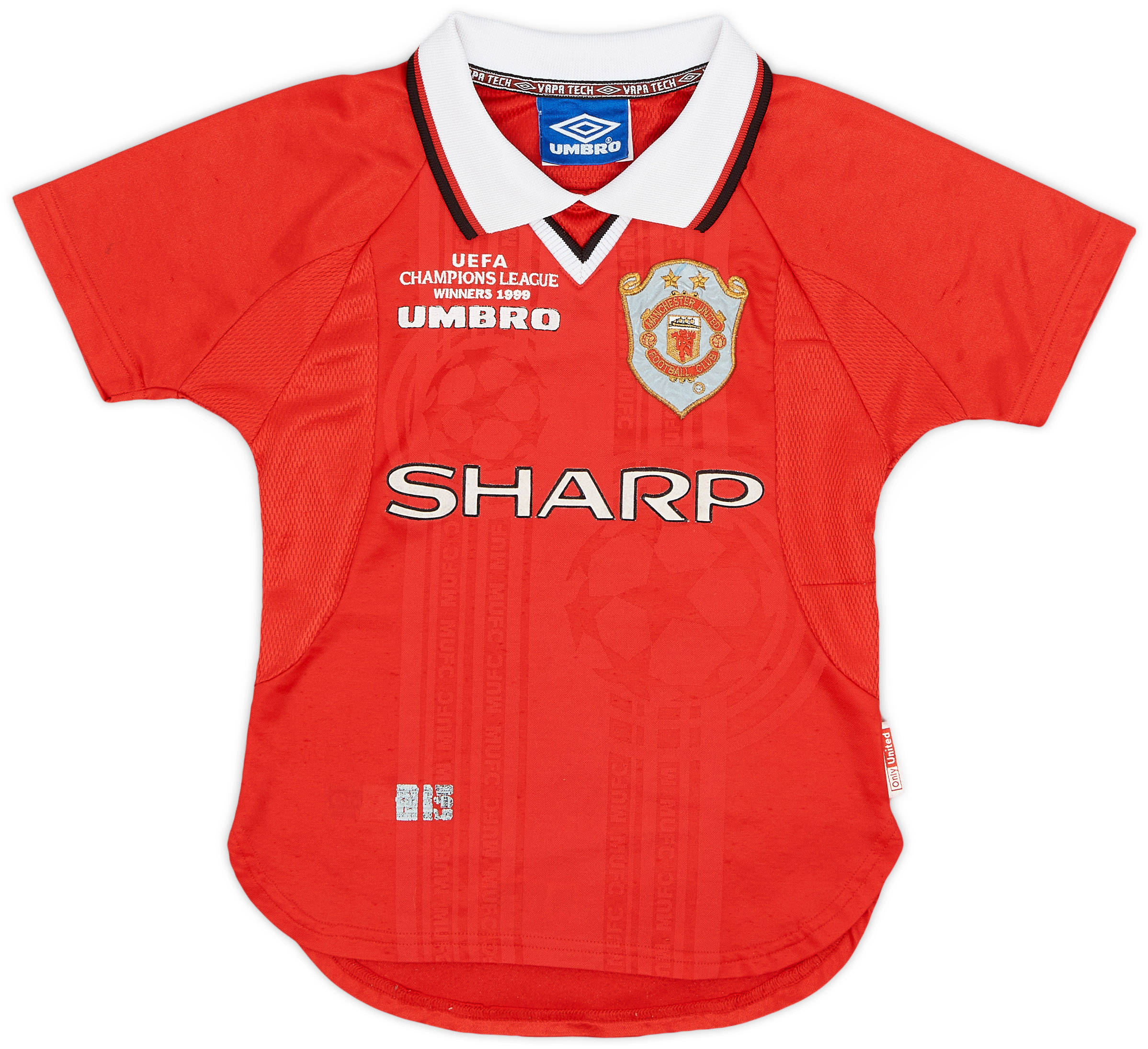 新品 1999 Umbro Manchester United TREBLE T Manchester United Treble 1999 Training T-shirt SHARP UMBRO