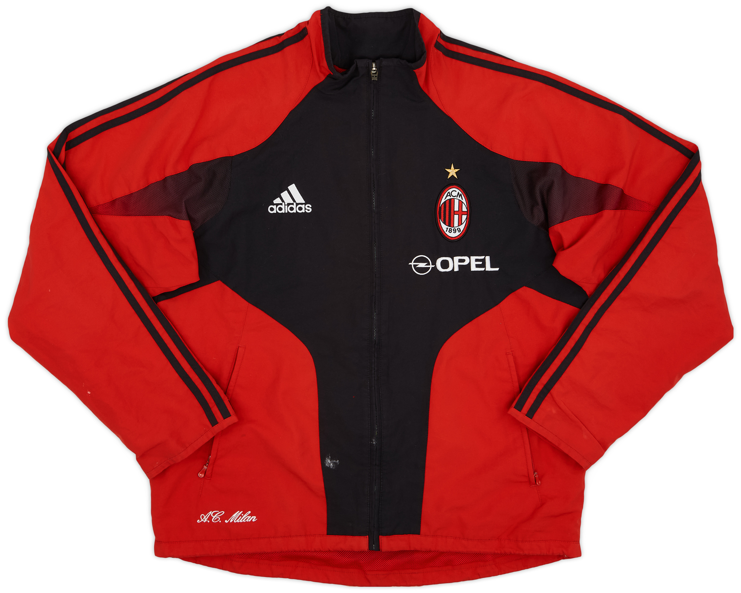 adidas　AC MILAN　ジップアップジャケット　O (ＸＬ)　2007年 2007-08 AC Milan adidas Track Jacket - 7/10 - (L)