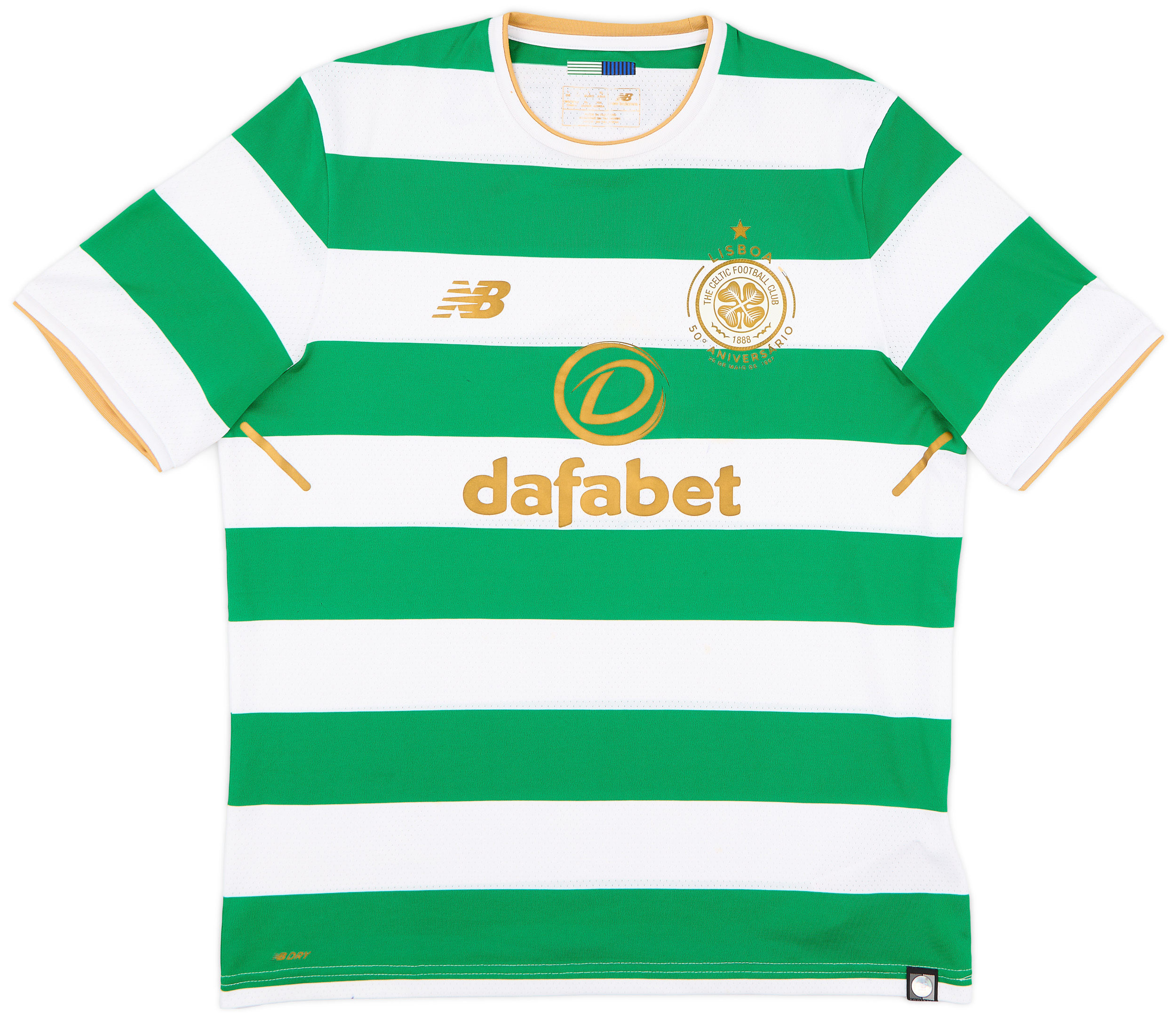 2017-18 Celtic 'Lisbon Lions 50th Anniversary' Home Shirt - 8/10 - (L)