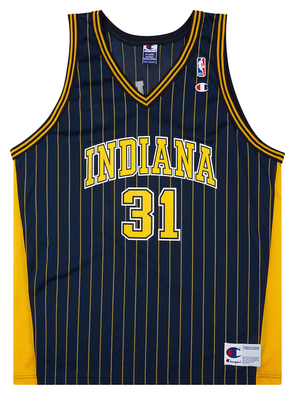 1997 02 Indiana Pacers Miller 31 Champion Away Jersey Excellent XL