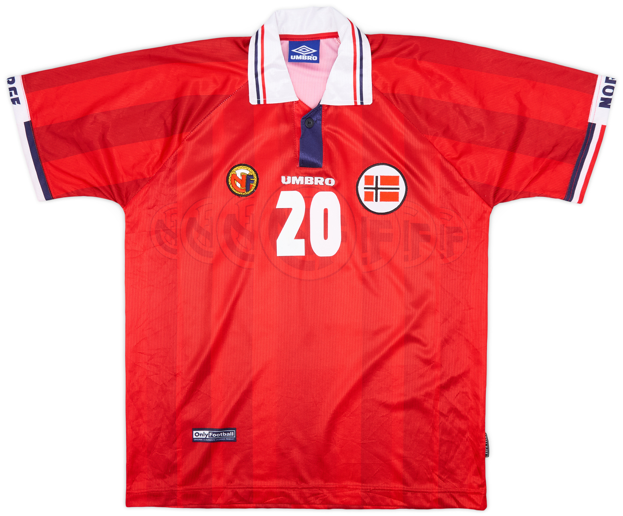 1998-00 Norway Home Shirt Solskjaer #20 - 8/10 - (XL)