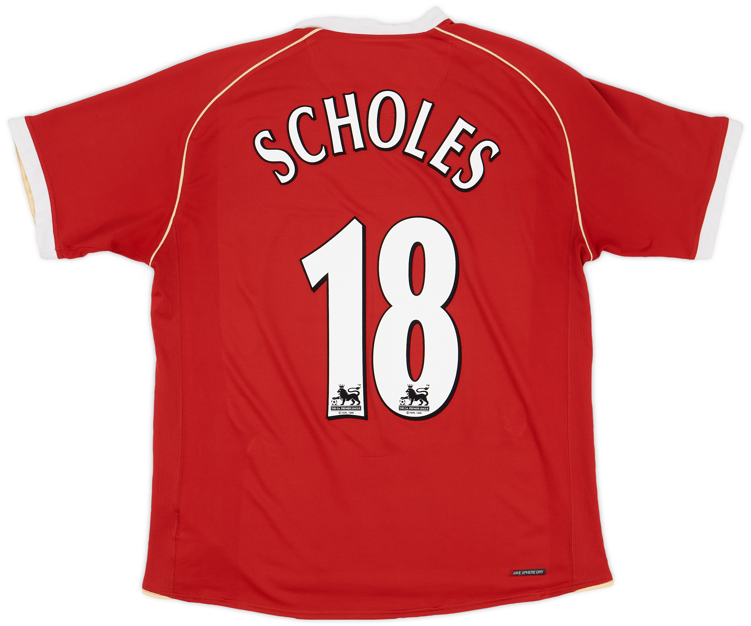 2006-07 Manchester United Home Shirt Scholes #18 - 7/10 - (M)