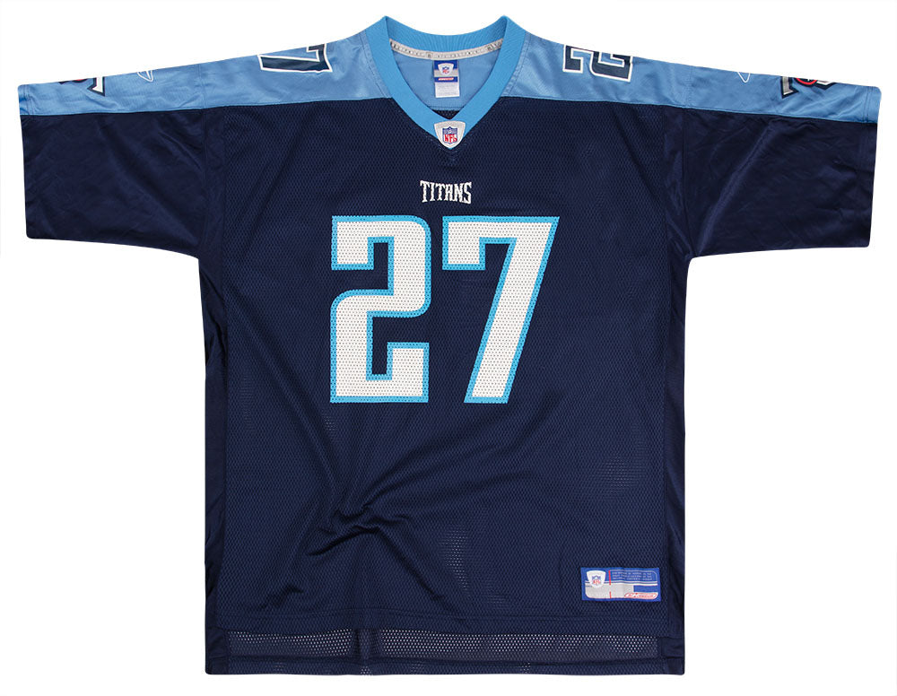 2002-03 Tennessee Titans George #27 Reebok On Field Jersey (Home) XL