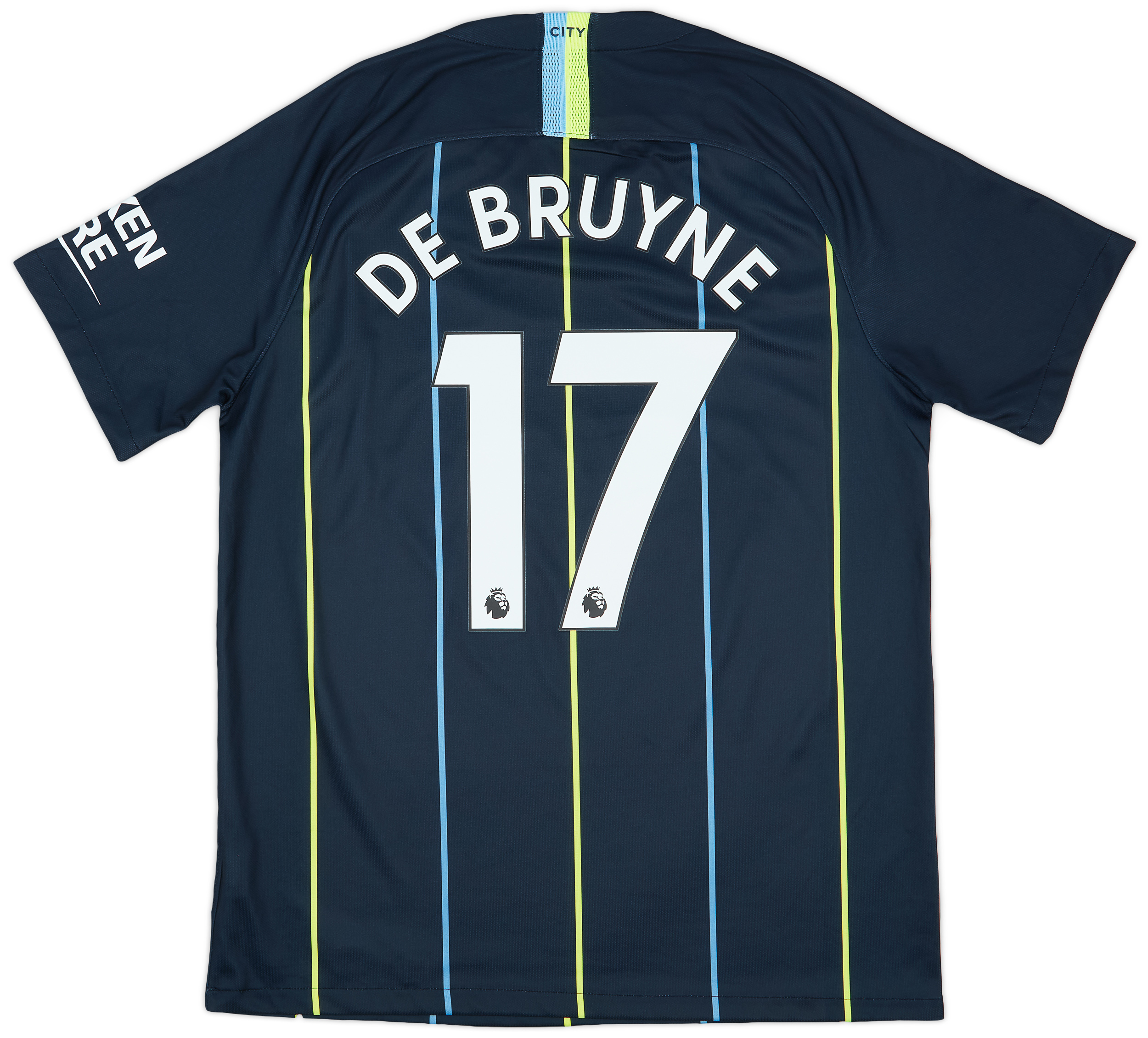 2018-19 Manchester City Away Shirt De Bruyne #17 - 9/10 - (L)