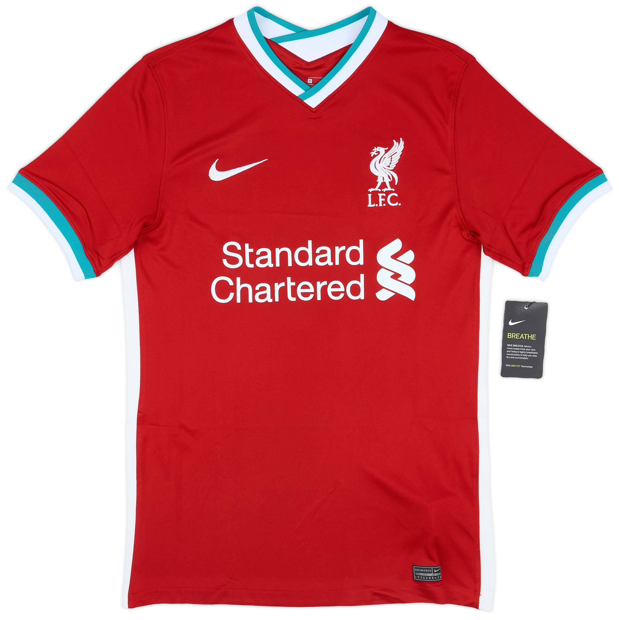 L.F.C. VIRGIL 4 シャツ クリーム色 2021-22 Liverpool Authentic Home Shirt Virgil #4 (XS)