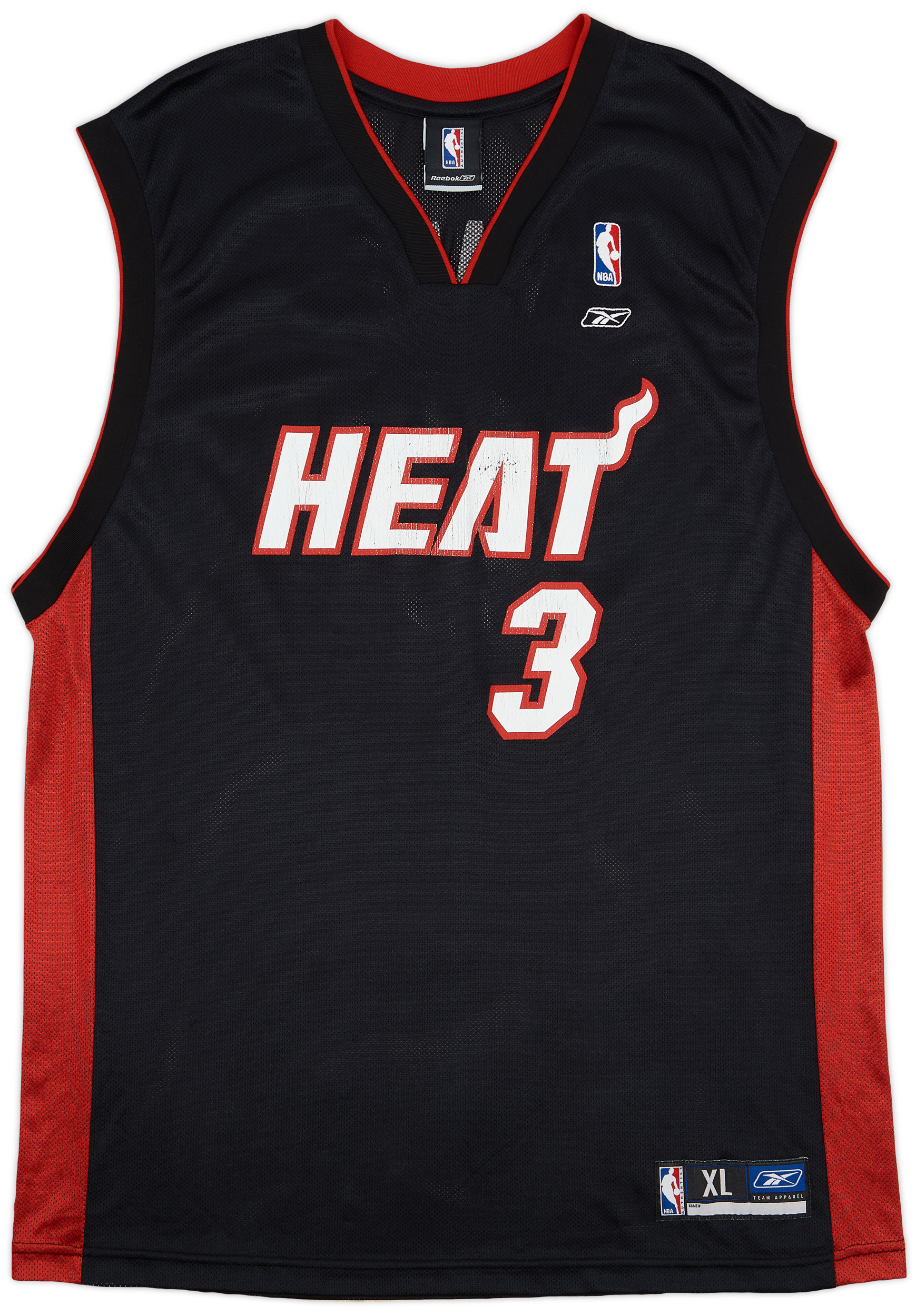 2003-06 Miami Heat Wade #3 Reebok Away Jersey - 5/10 - (XL)