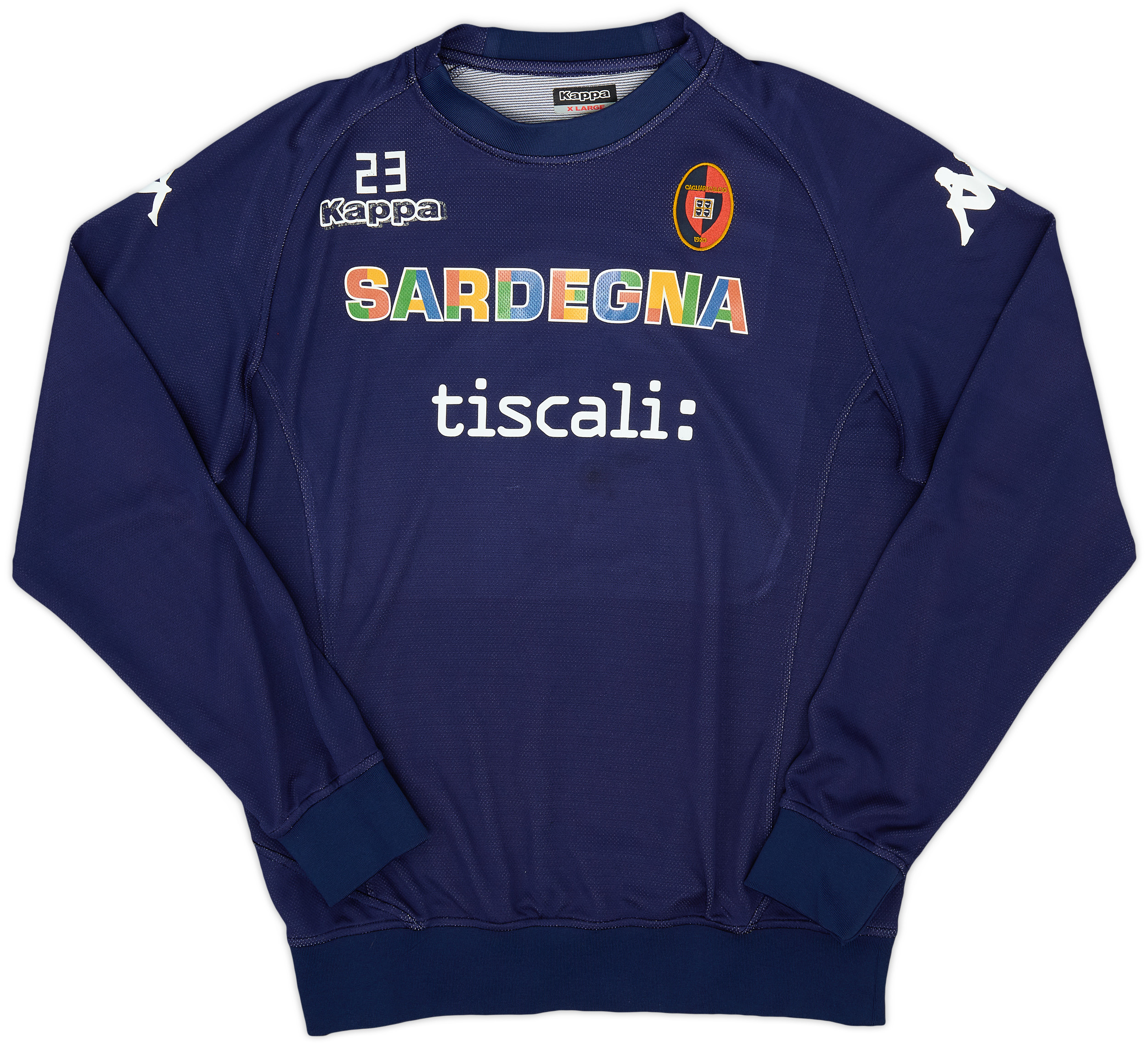 2014 15 Cagliari Kappa Player Issue Sweat Top 23 5 10 XL