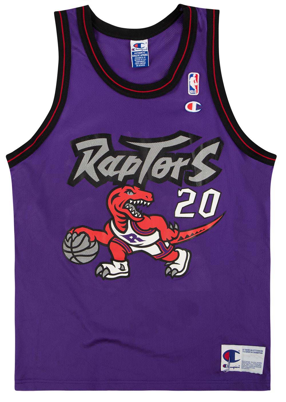 1995-97 Toronto Raptors Stoudamire #20 Champion Jersey (Away) M