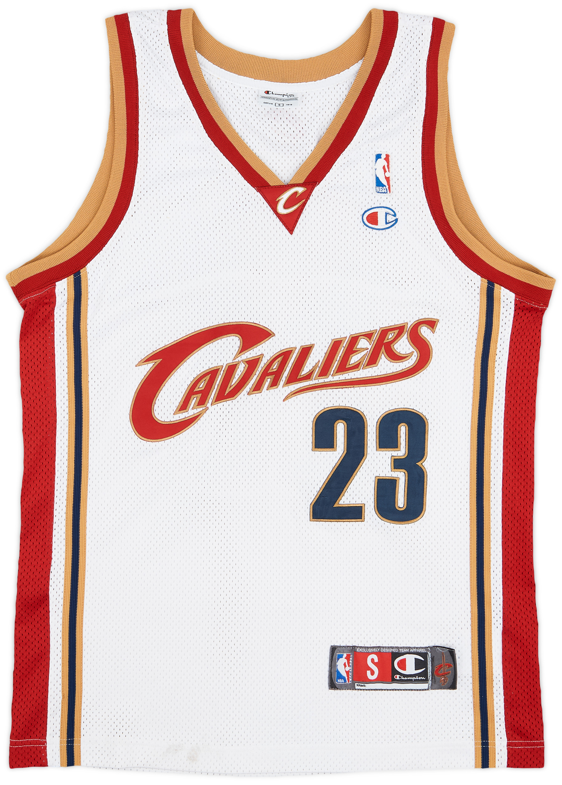 2003-10 Cleveland Cavaliers James #23 Champion Authentic Home Jersey - 8/10 - (S)