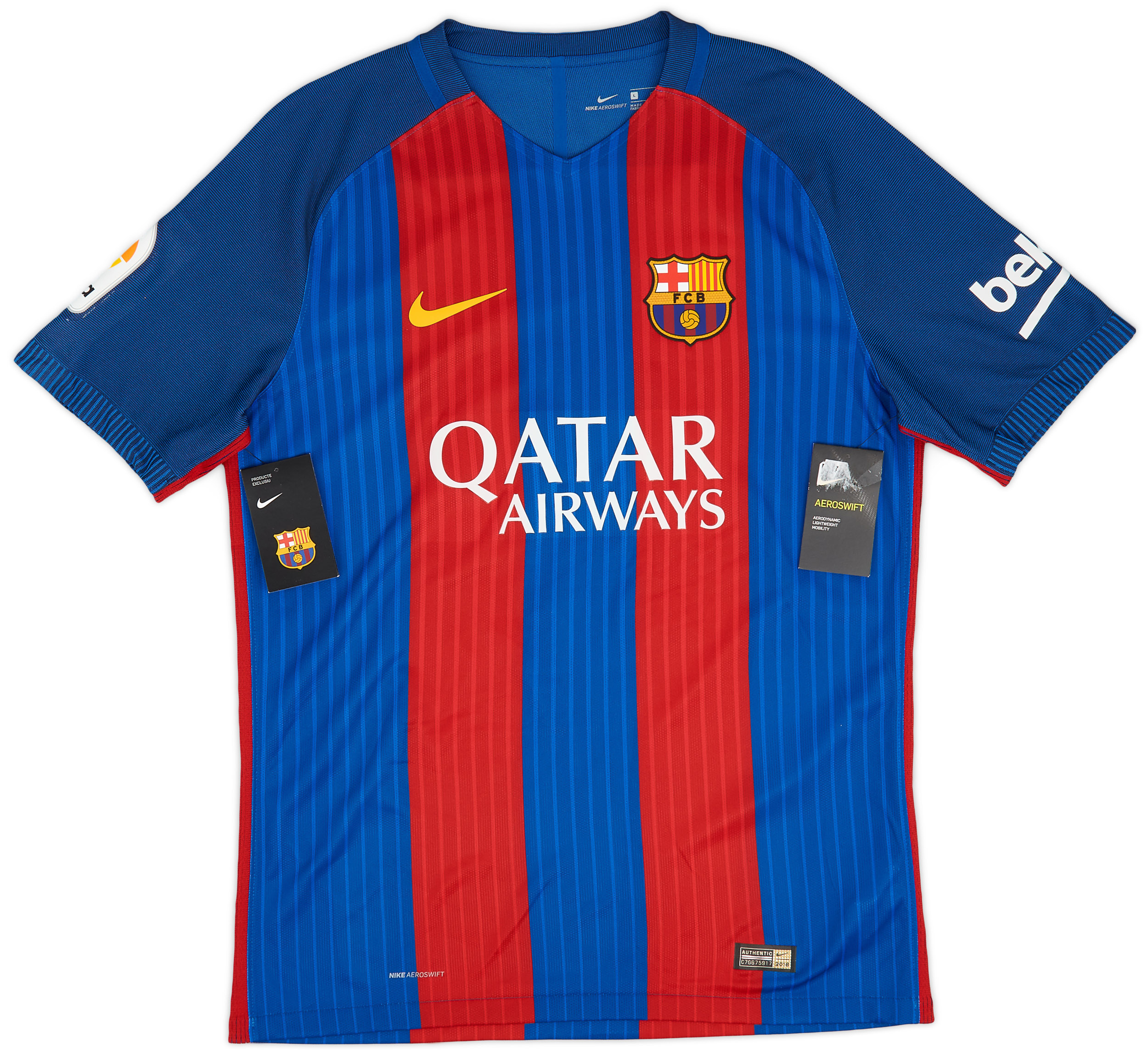 2016-17 Barcelona Authentic Home Shirt Messi #10 (L)