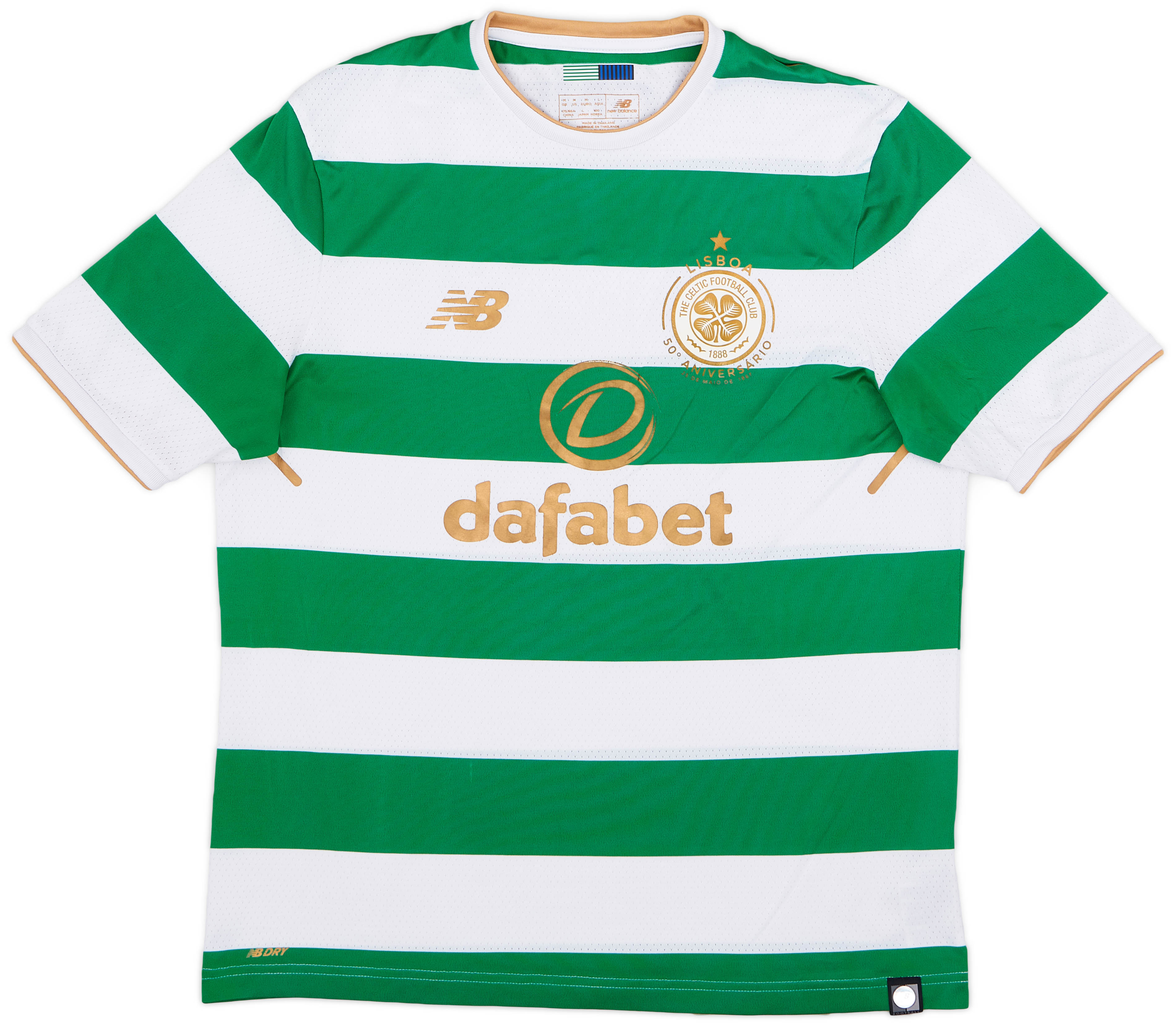 2017-18 Celtic 'Lisbon Lions 50th Anniversary' Home Shirt - 7/10 - (M)